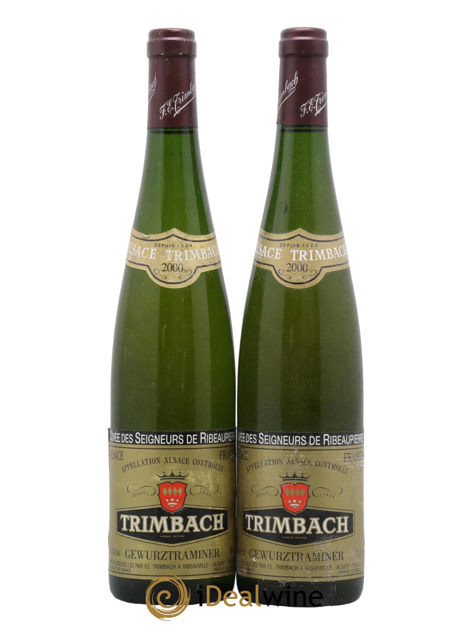 Alsace Gewurztraminer Seigneurs de Ribeaupierre Trimbach (Domaine) 2000 - Lot de 2 bouteilles - 0