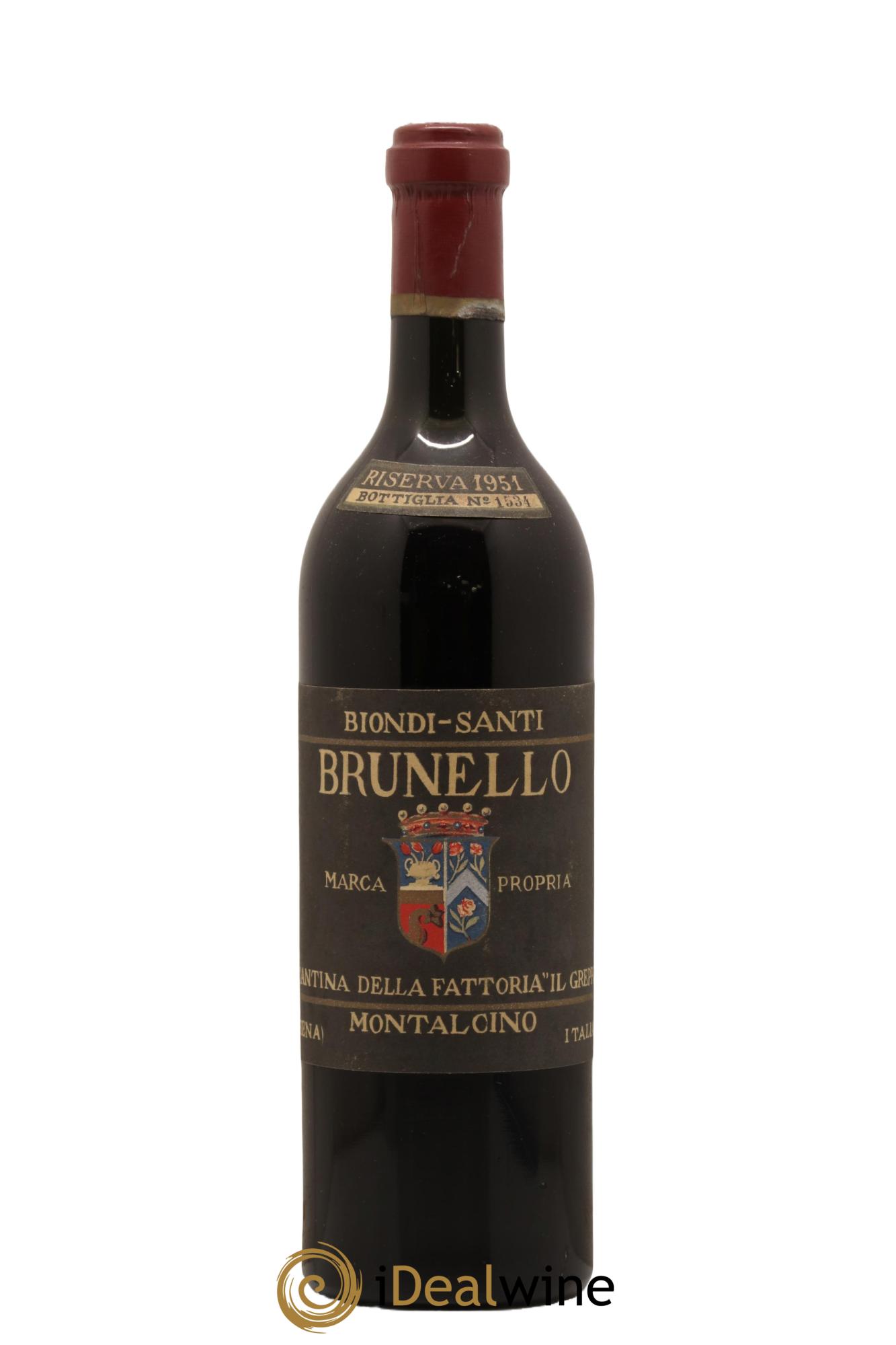 Brunello di Montalcino DOCG Riserva Biondi-Santi Tenuta Greppo 1951 - Lot de 1 bouteille - 0