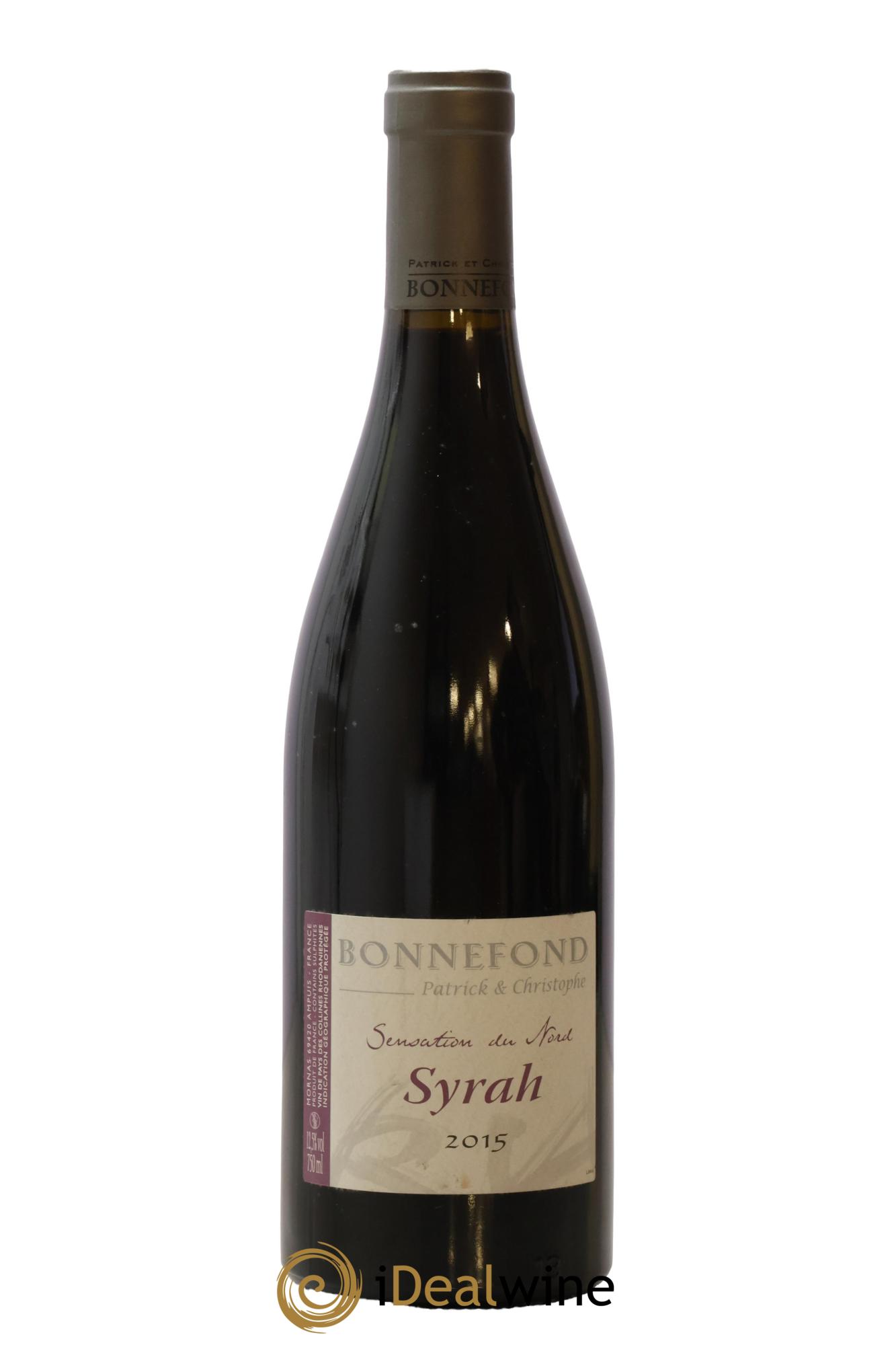 Collines Rhodaniennes Sensation Du Nord Syrah Bonnefond 2015 - Lot de 1 bouteille - 0