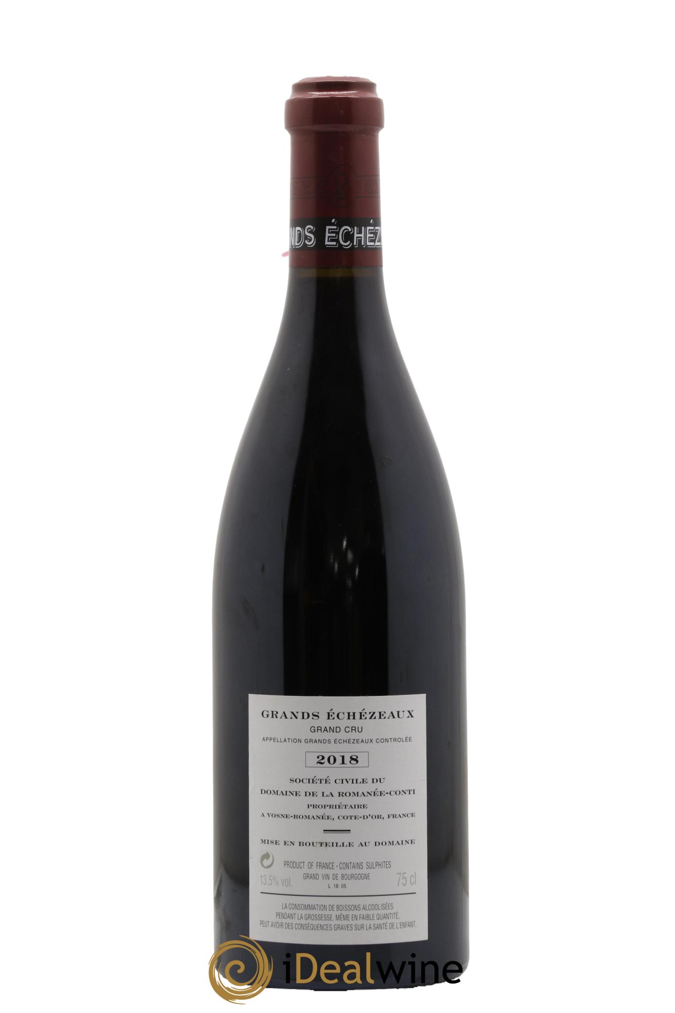Grands-Echezeaux Grand Cru Domaine de la Romanée-Conti  2018 - Posten von 1 Flasche - 1
