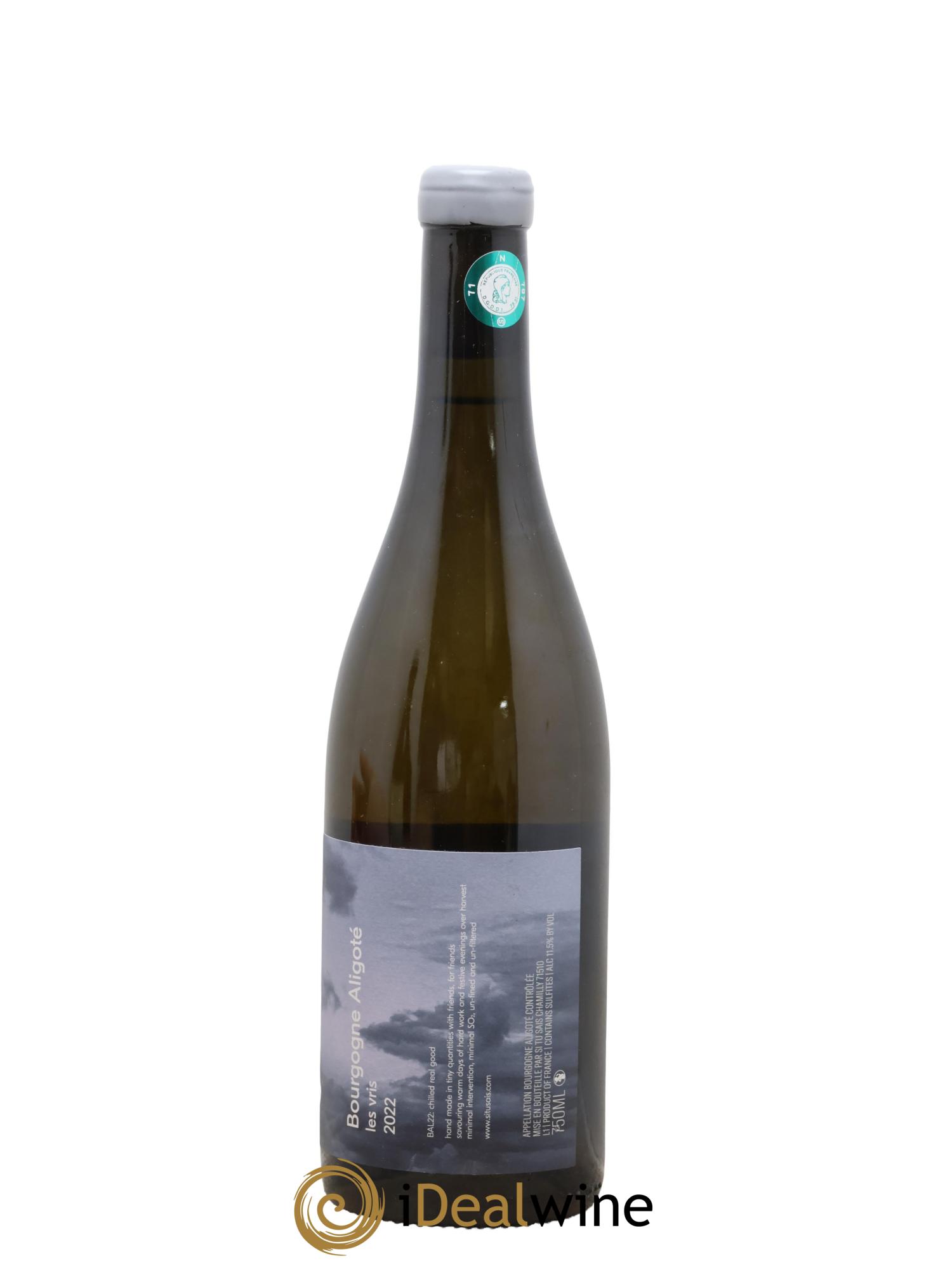 Bourgogne Aligoté Les Vris Si Tu Sais 2022 - Lot de 1 bouteille - 1