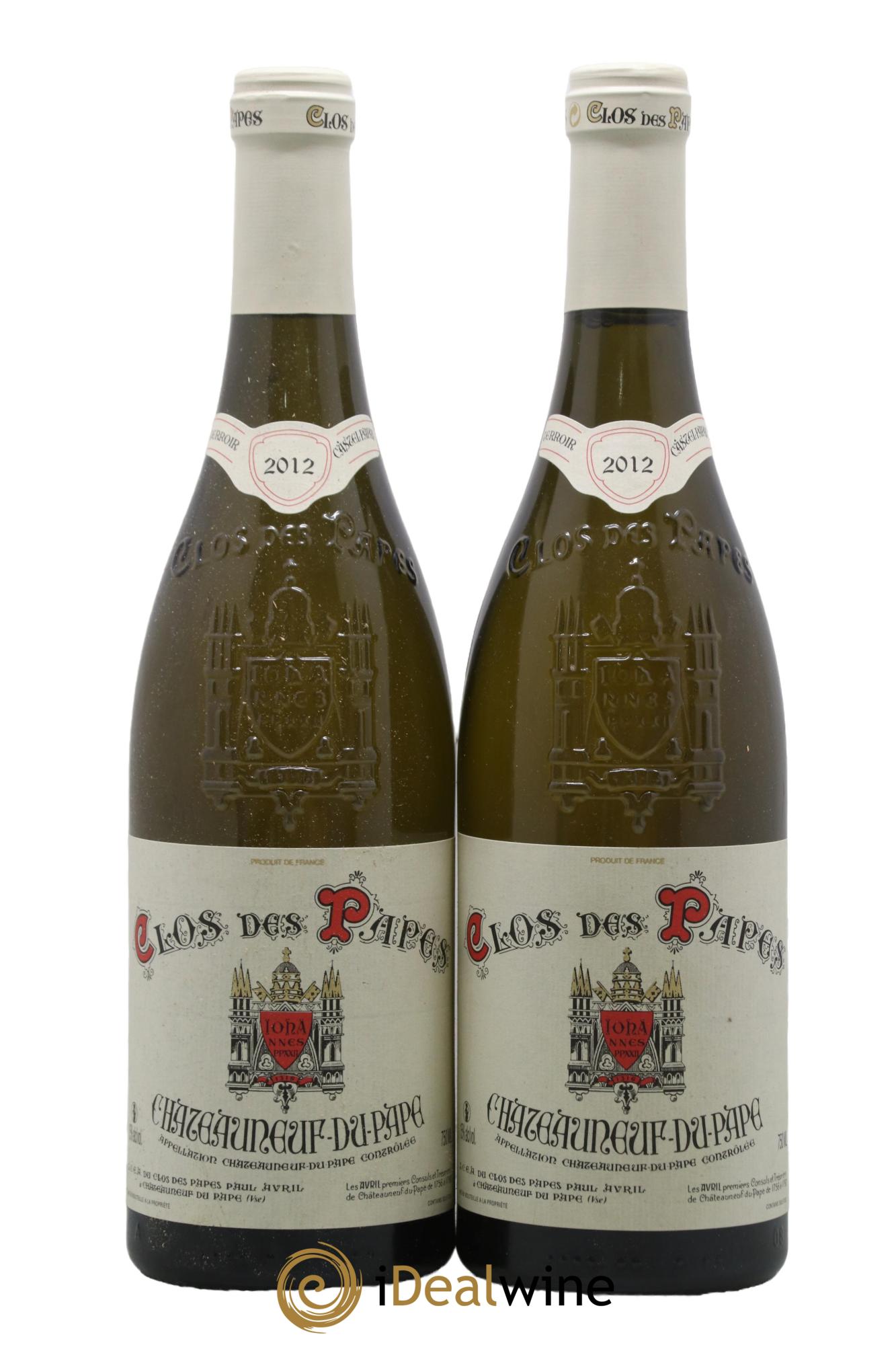 Châteauneuf-du-Pape Clos des Papes - Paul Avril 2012 - Posten von 2 Flaschen - 0