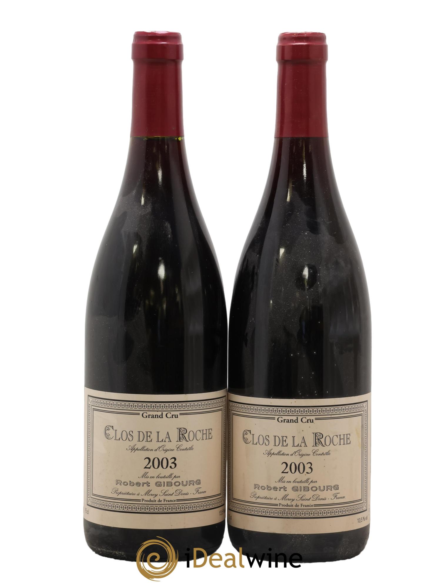 Clos de la Roche Grand Cru Robert Gibourg 2003 - Posten von 2 Flaschen - 0