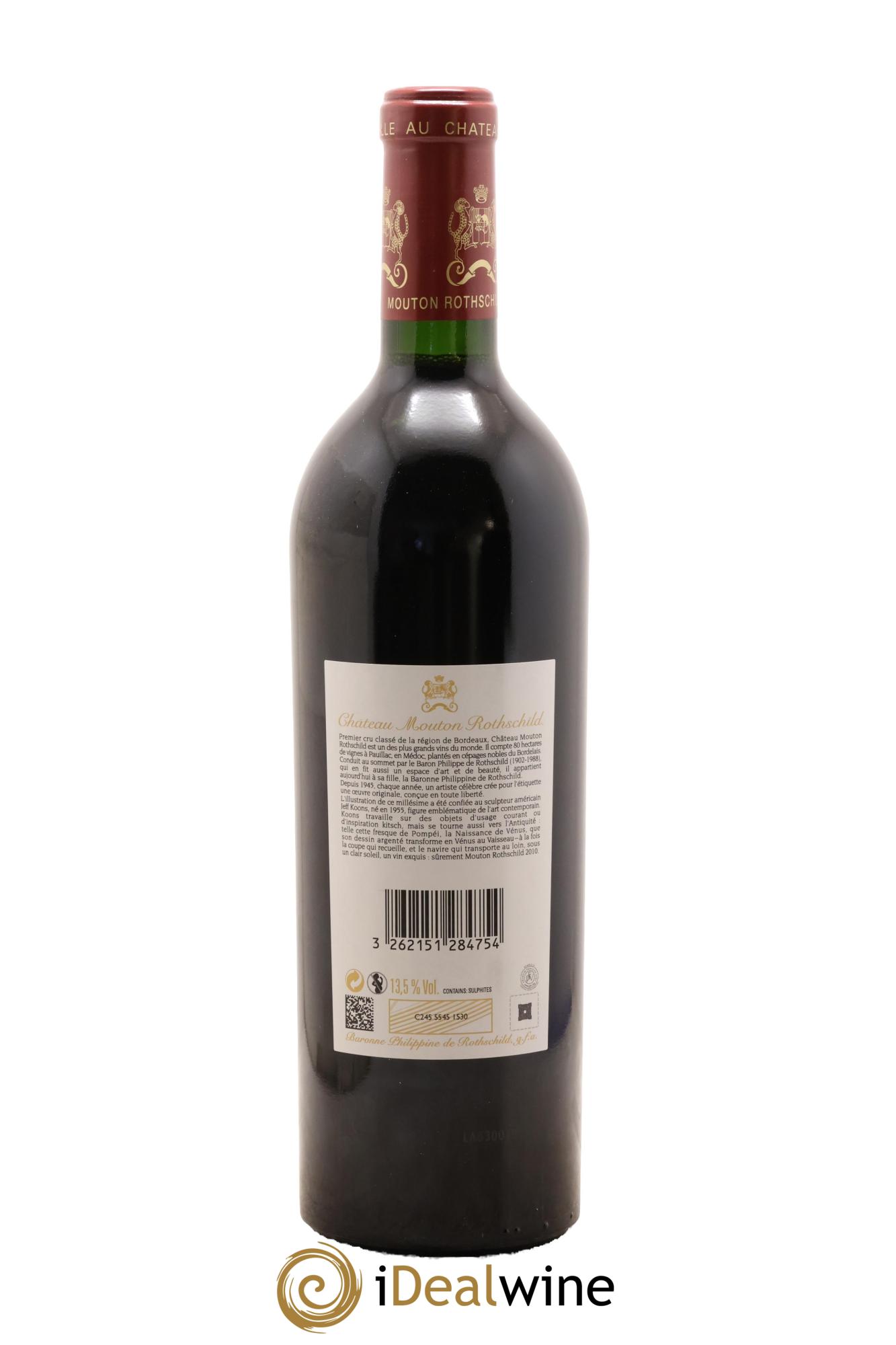 Château Mouton Rothschild 1er Grand Cru Classé 2010 - Lot de 1 bouteille - 1