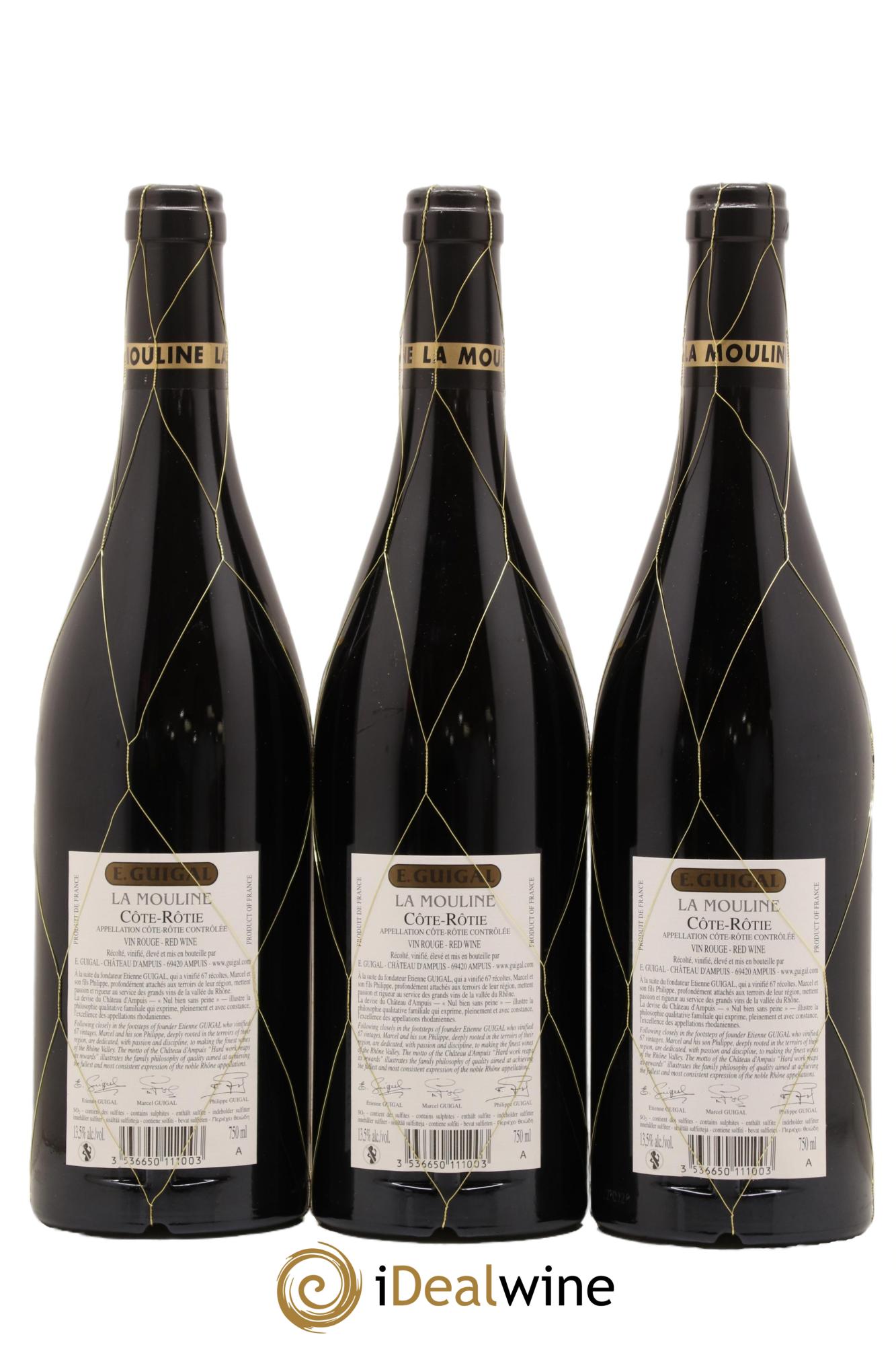 Côte-Rôtie La Mouline Guigal 2016 - Lot of 3 bottles - 1