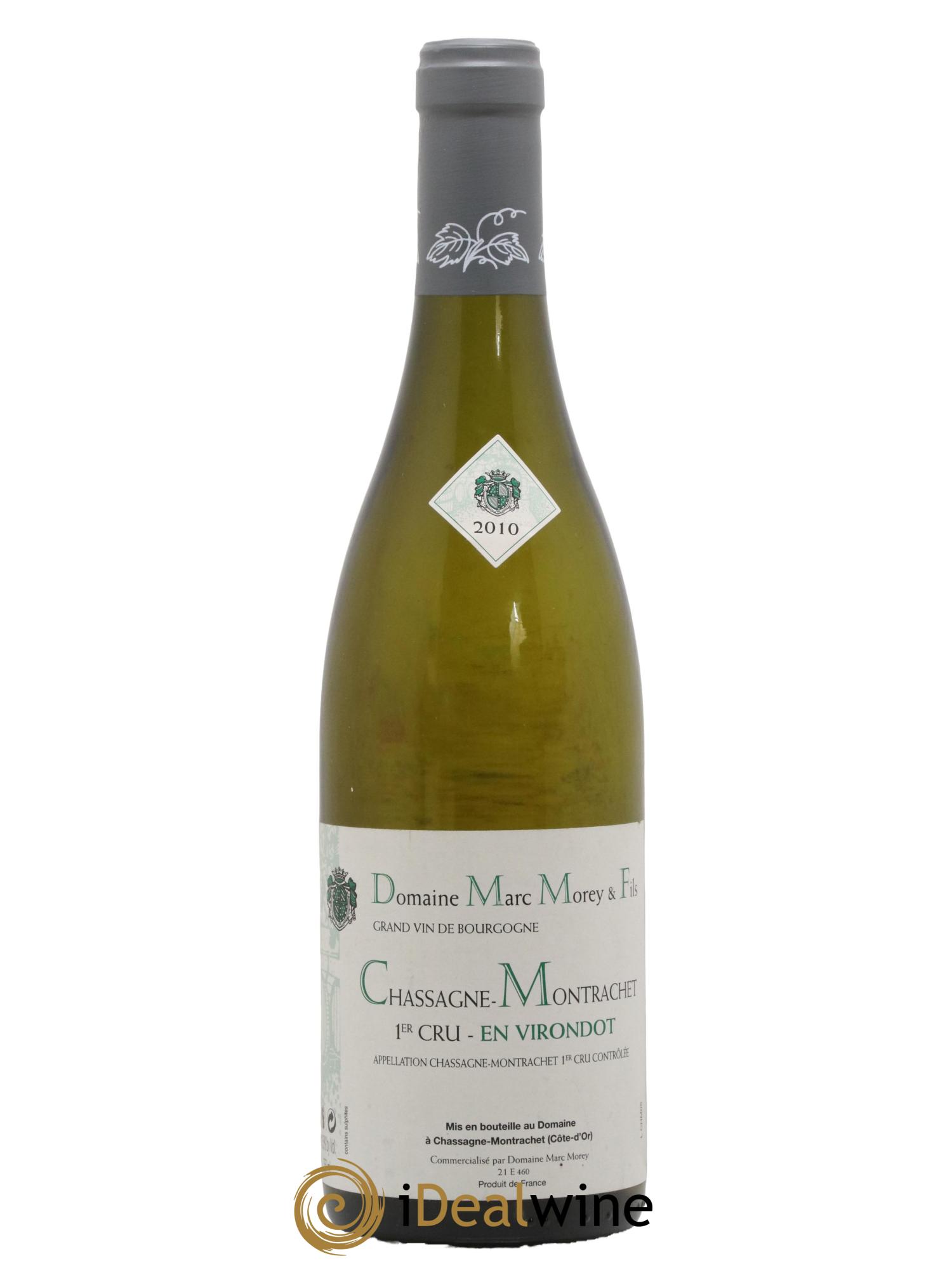 Chassagne-Montrachet 1er Cru En Virondot Marc Morey 2010 - Lot de 1 bouteille - 0