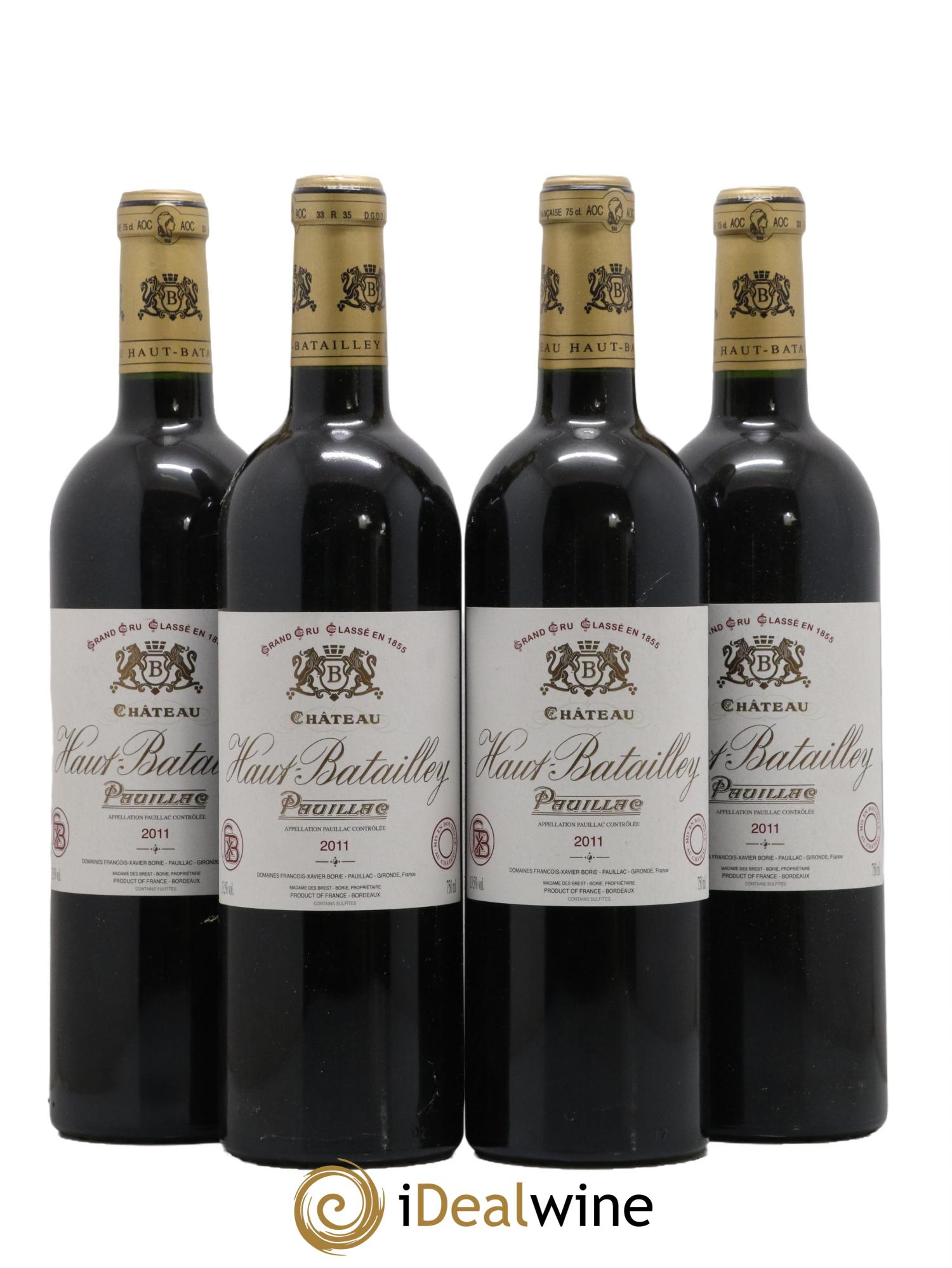 Château Haut Batailley 5ème Grand Cru Classé 2011 - Lot de 4 bouteilles - 0