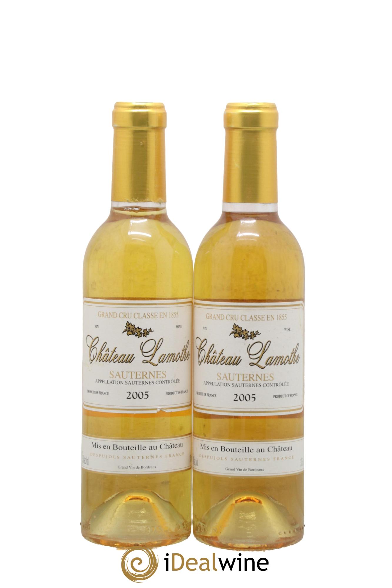Château Lamothe 2ème Grand Cru Classé 2005 - Lotto di 2 mezze bottiglie - 0