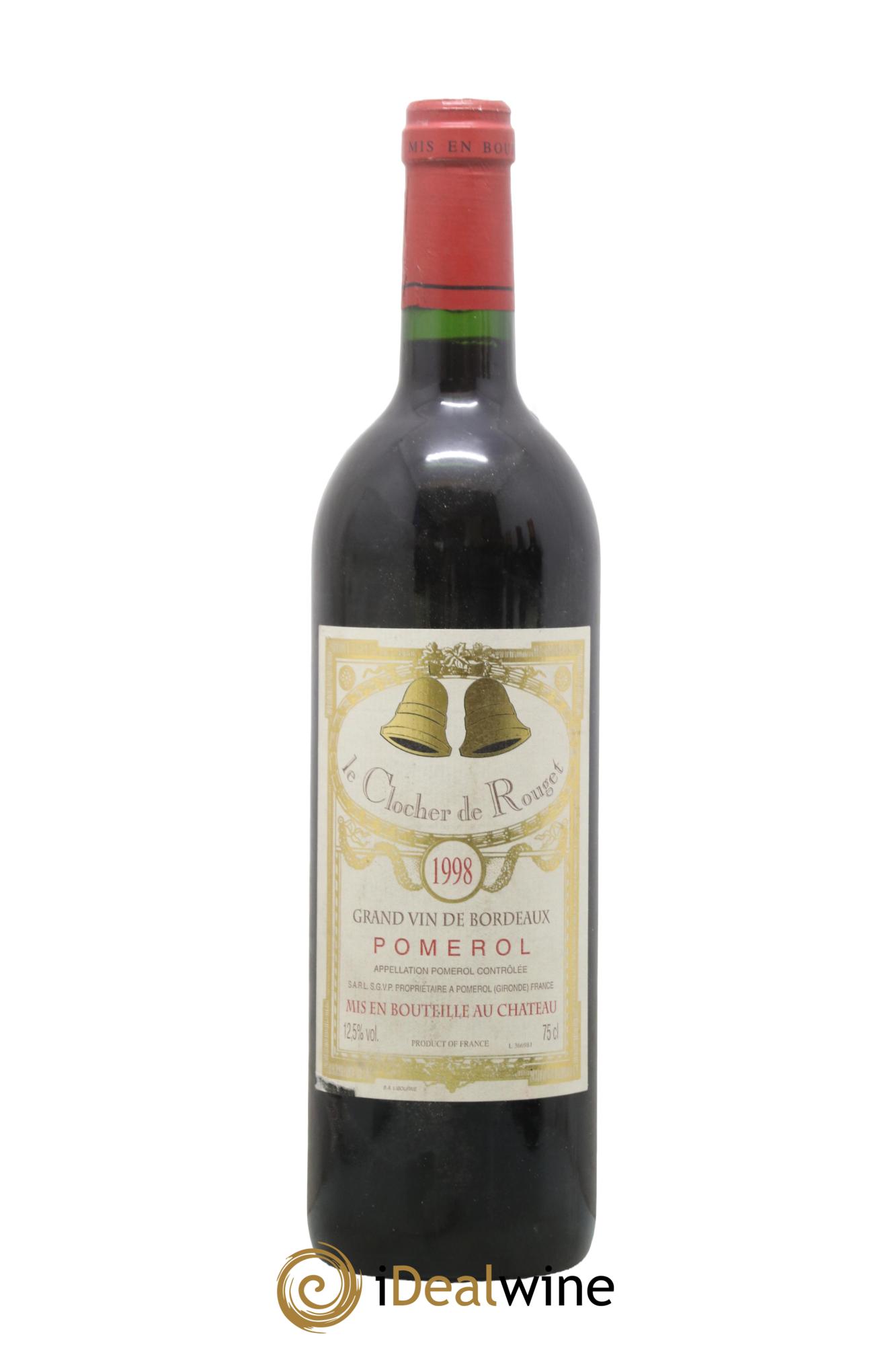 Pomerol Château Le Clocher De Rouget 1998 - Lot of 1 bottle - 0