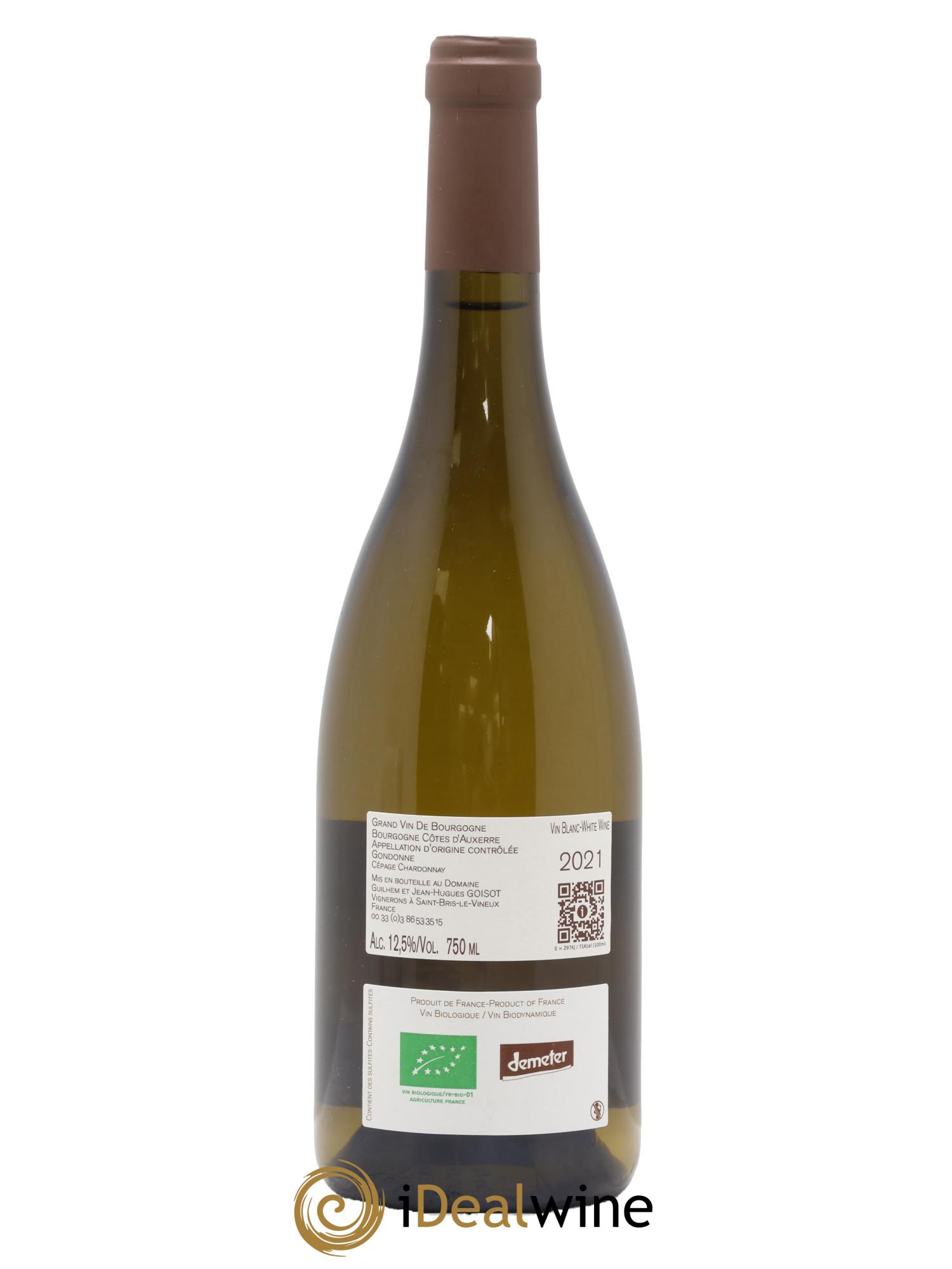 Bourgogne Côtes d'Auxerre Gondonne Goisot 2020 - Lotto di 1 bottiglia - 1