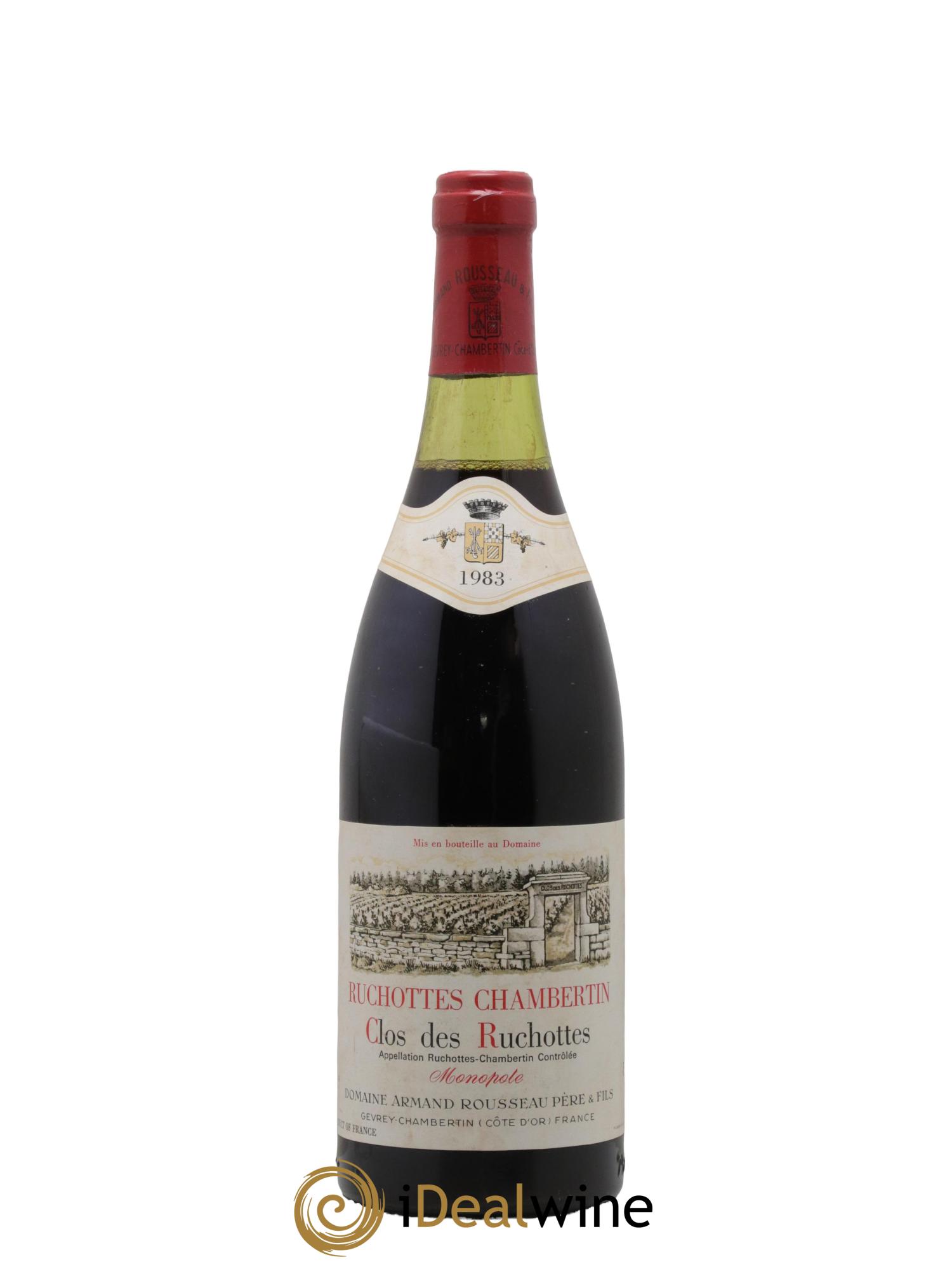 Ruchottes-Chambertin Grand Cru Clos des Ruchottes Armand Rousseau (Domaine) 1983 - Posten von 1 Flasche - 0