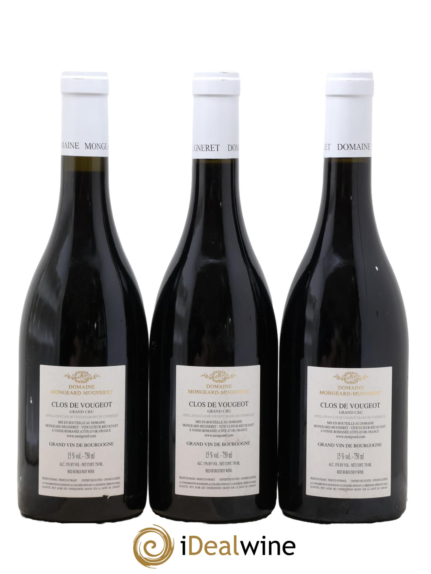Clos de Vougeot Grand Cru Mongeard-Mugneret (Domaine) 2018 - Lot of 3 bottles - 1