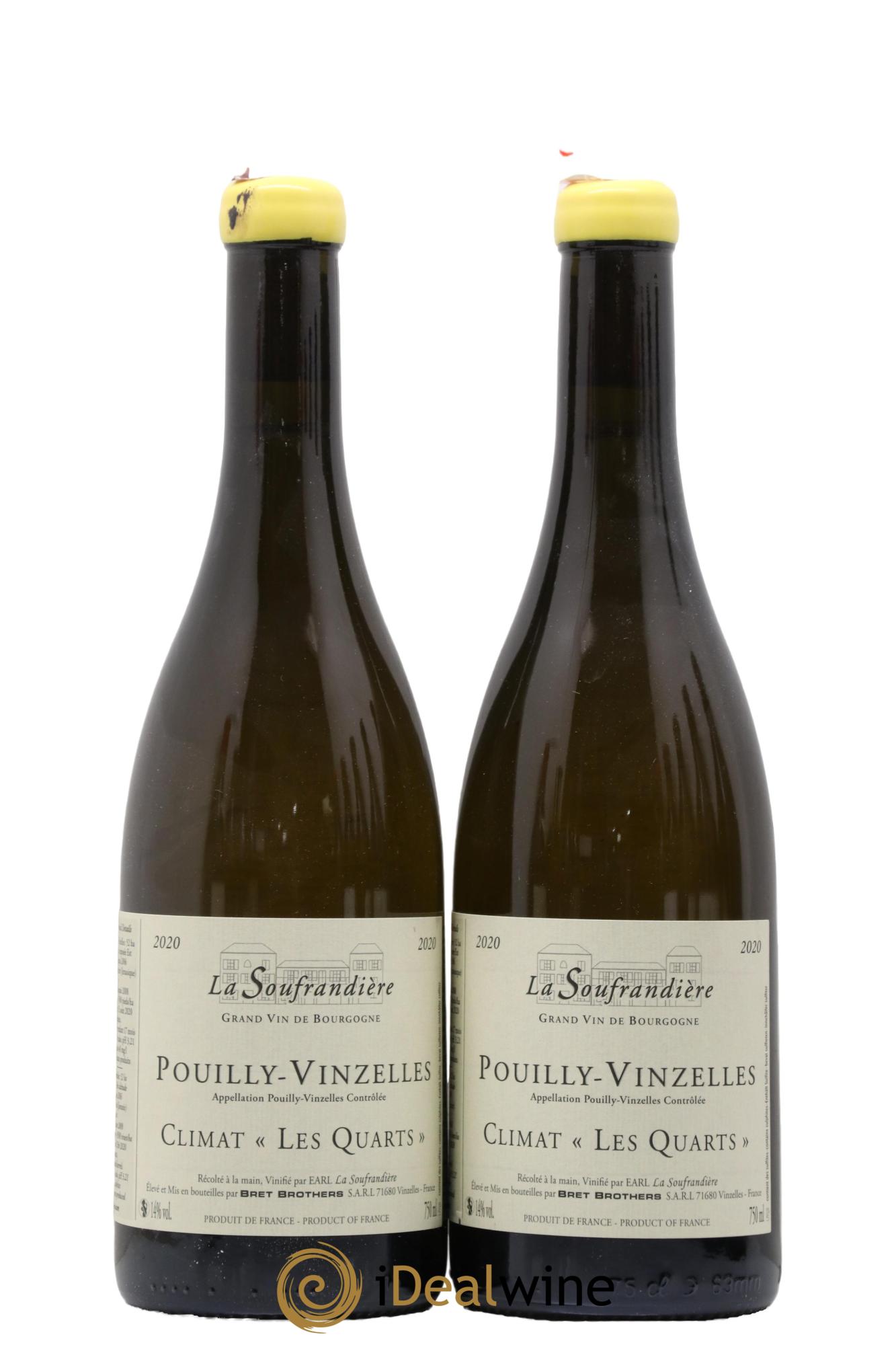 Pouilly-Vinzelles Les Quarts La Soufrandière - Bret Brothers 2020 - Lot of 2 bottles - 0