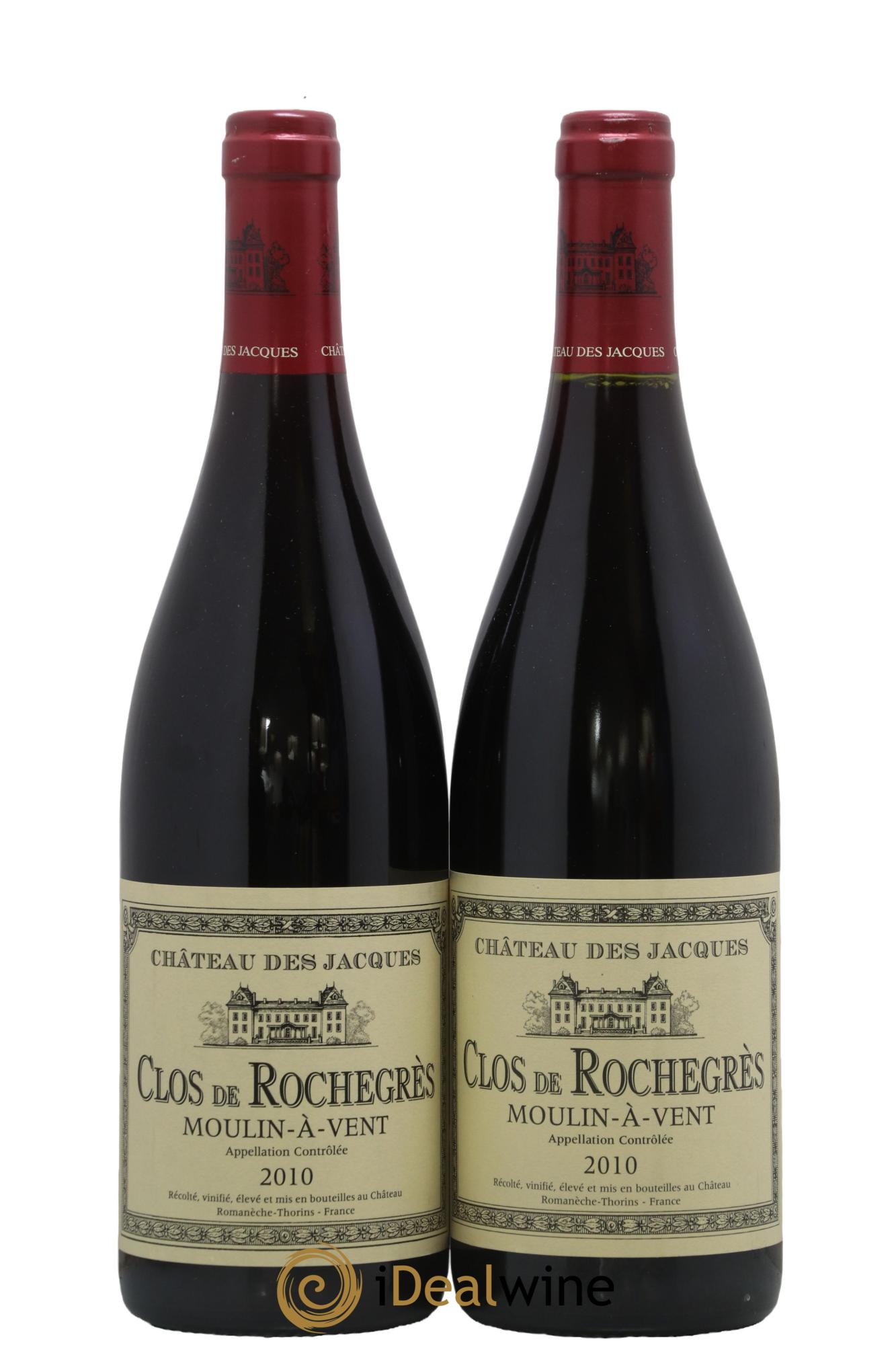 Moulin-à-Vent Clos de Rochegrès Château des Jacques 2010 - Lot de 2 bouteilles - 0