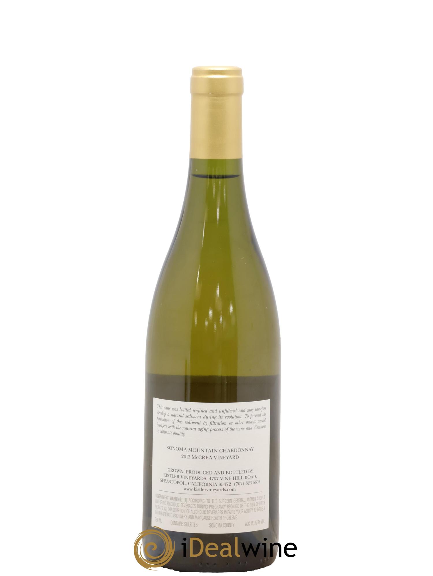 Sonoma Mountain Chardonnay McCrea Vineyard Kistler Vineyards 2013 - Lot de 1 bouteille - 1