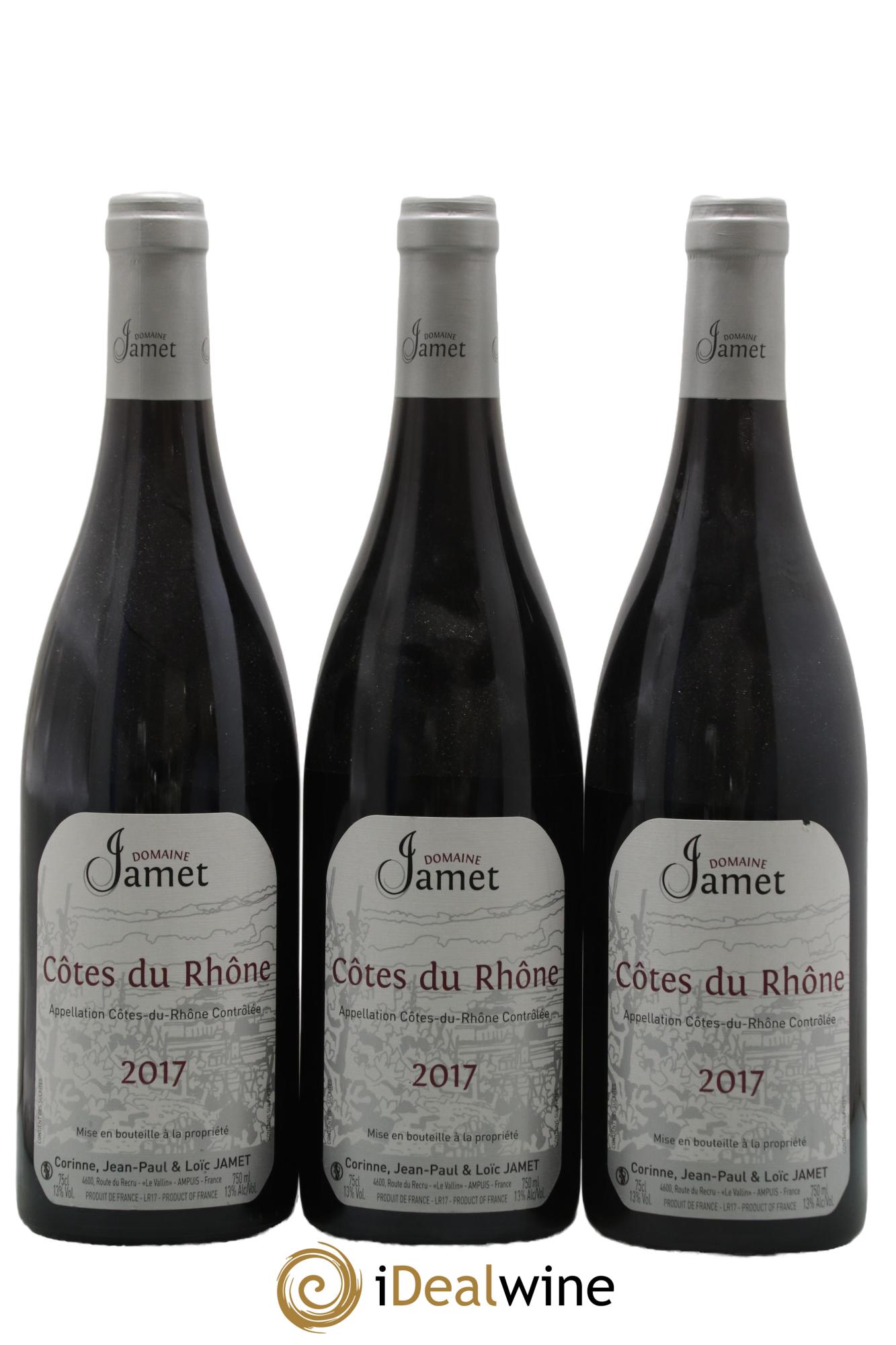 Côtes-du-Rhône Jamet (Domaine) 2017 - Lot de 3 bouteilles - 0