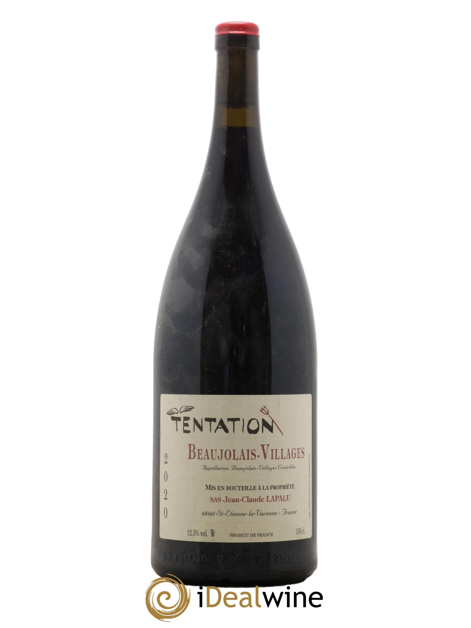 Beaujolais Villages Tentation Jean-Claude Lapalu 2020 - Lot de 1 magnum - 0