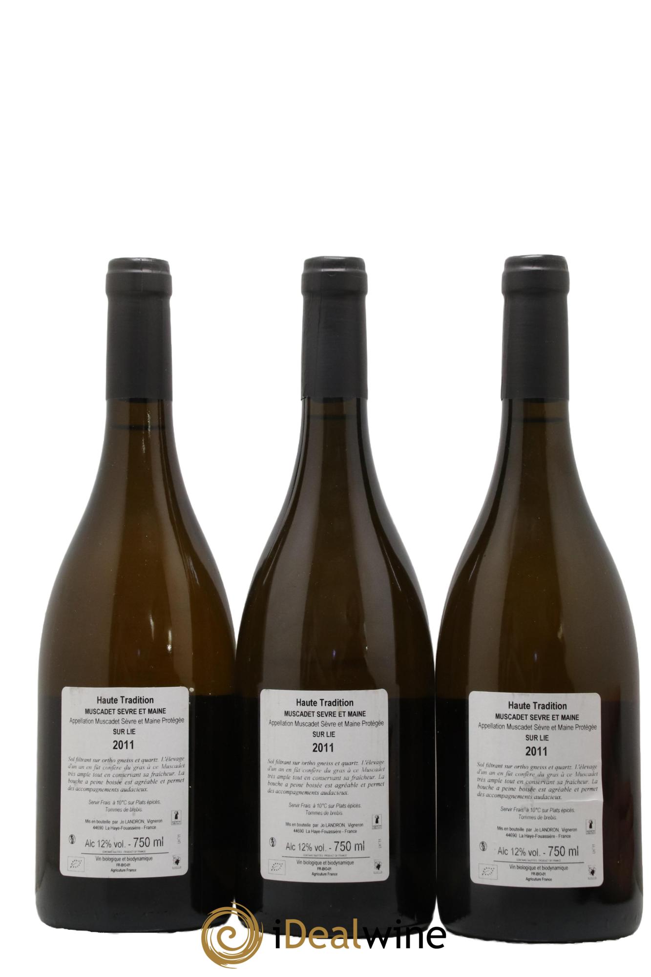 Muscadet-Sèvre-et-Maine Haute Tradition Jo Landron 2011 - Lot de 3 bouteilles - 1
