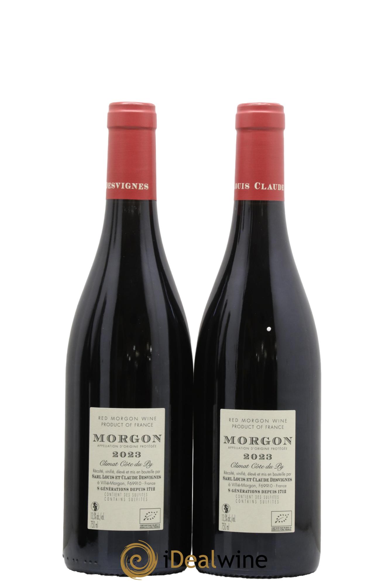 Morgon Côte de Py Javernières Louis-Claude Desvignes 2023 - Lot de 2 bouteilles - 1