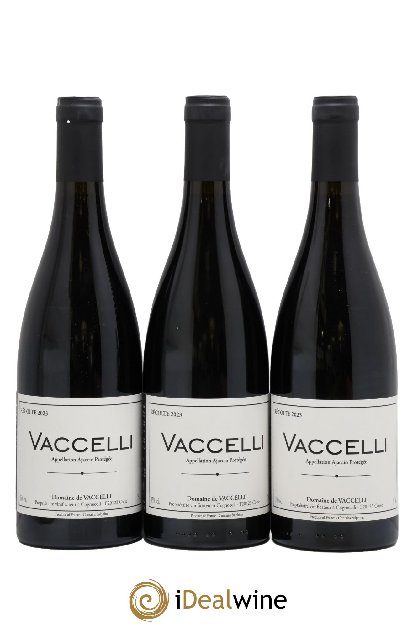 Ajaccio Vaccelli 2023 - Posten von 3 Flaschen - 0