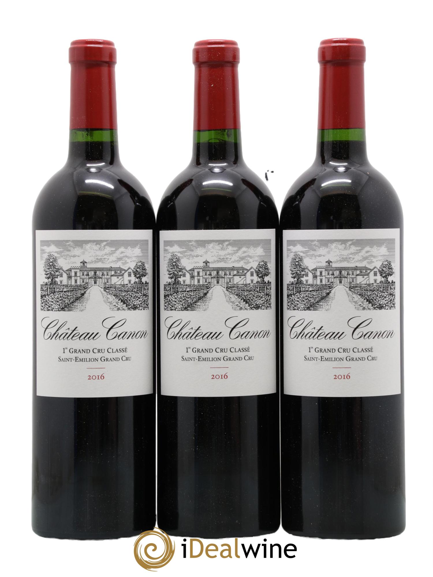 Château Canon 1er Grand Cru Classé B 2016 - Lot de 3 bouteilles - 1