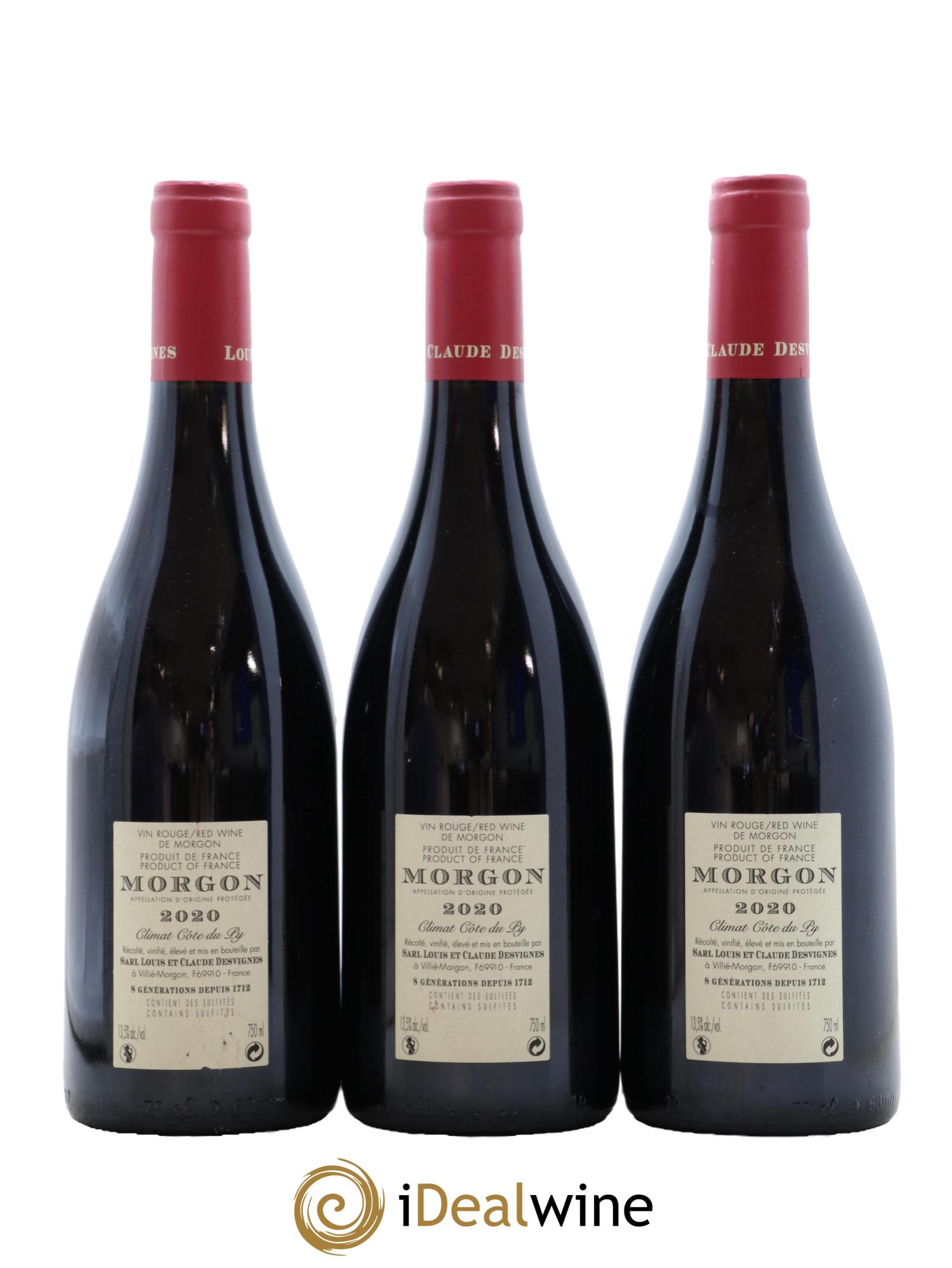 Morgon Côte de Py Javernières Louis-Claude Desvignes 2020 - Lot de 3 bouteilles - 1