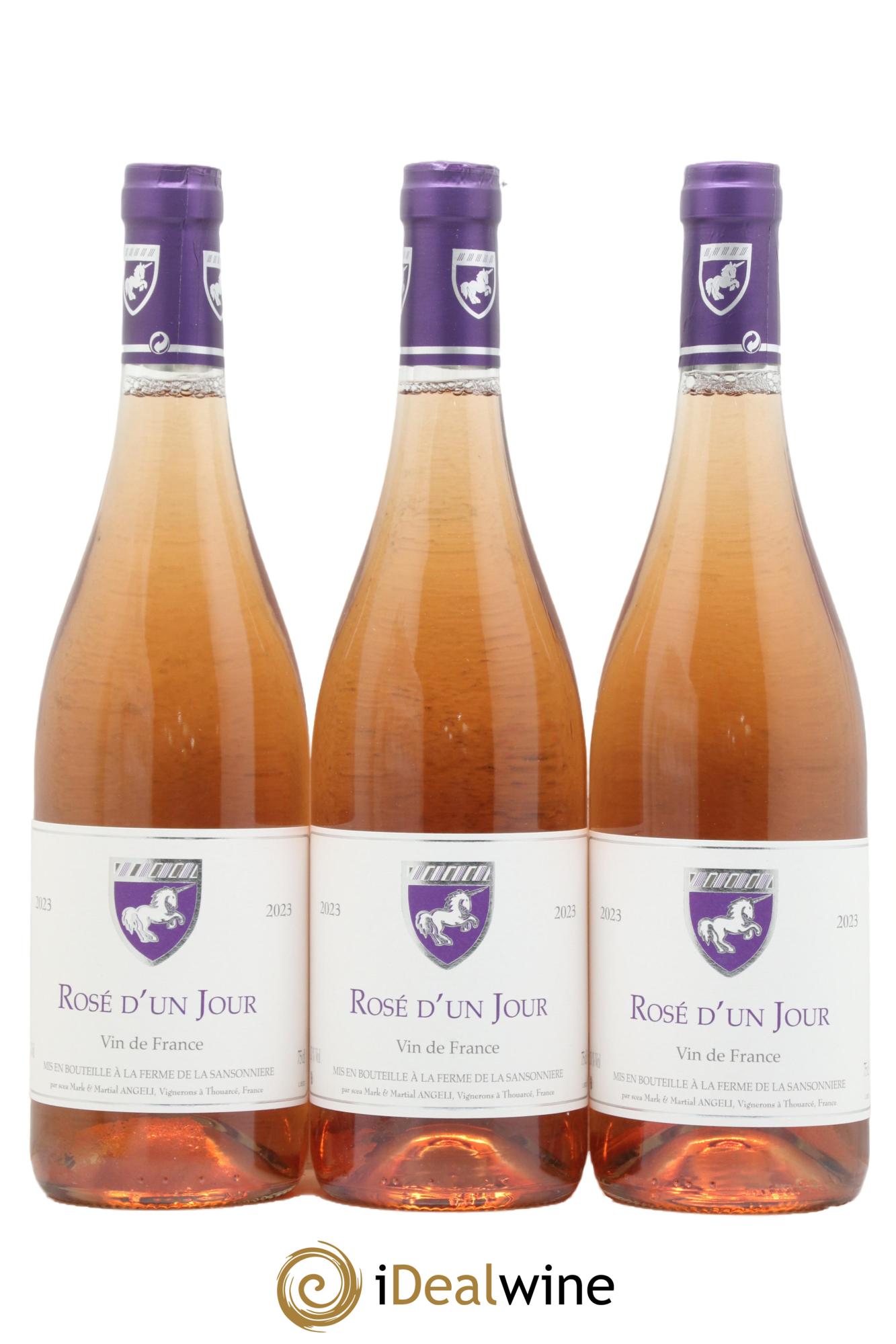 Vin de France Rosé d'un jour Mark Angeli (Domaine) - Ferme de la Sansonnière 2023 - Lotto di 3 bottiglie - 0