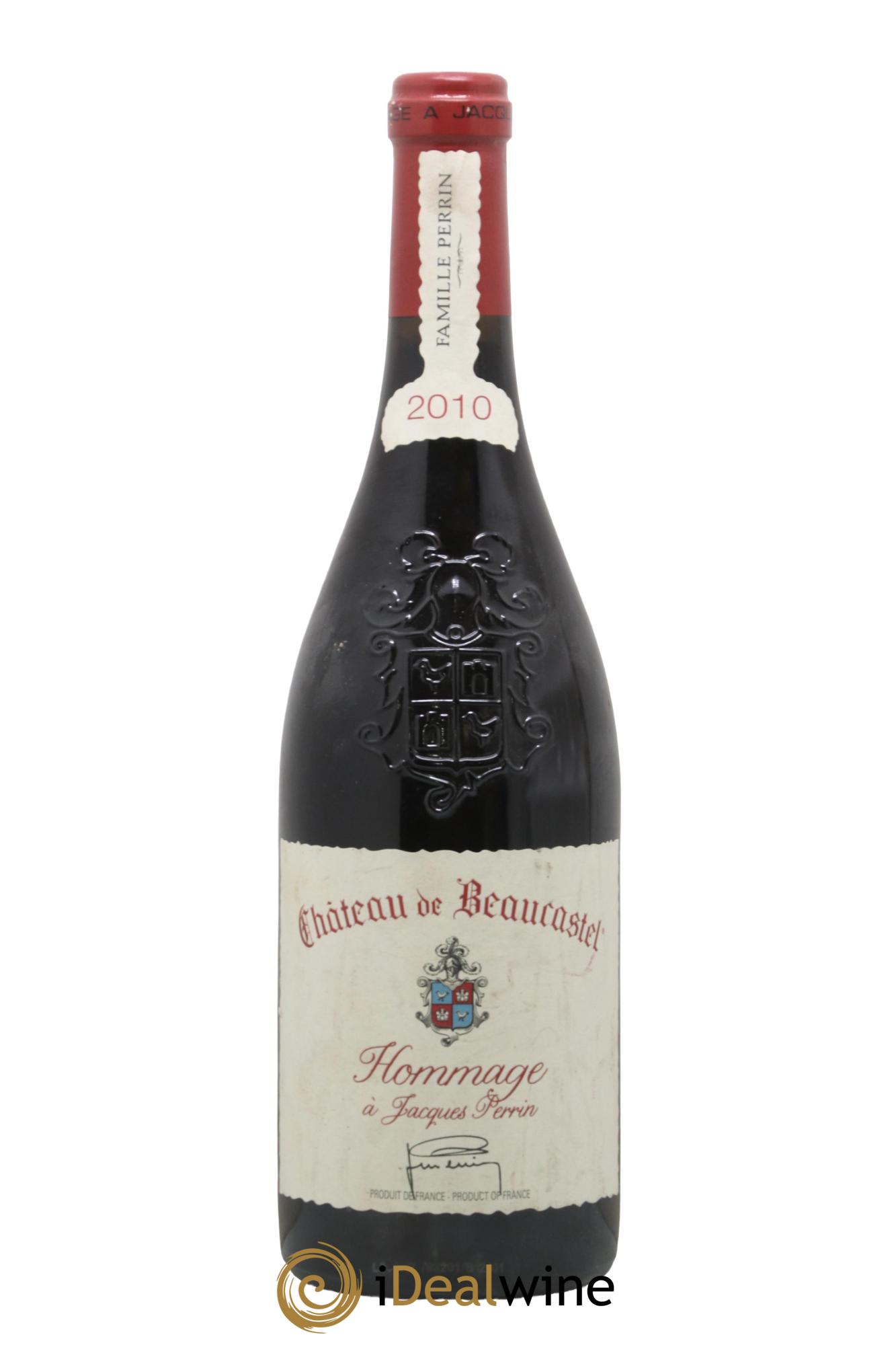 Châteauneuf-du-Pape Château de Beaucastel Hommage à Jacques Perrin Famille Perrin 2010 - Lot de 1 bouteille - 0