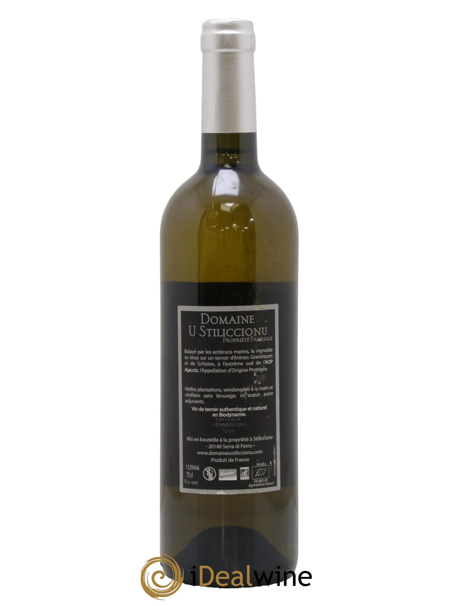 Ajaccio Cuvée Emylidia Vermentino U Stiliccionu 2016 - Lot de 1 bouteille - 1