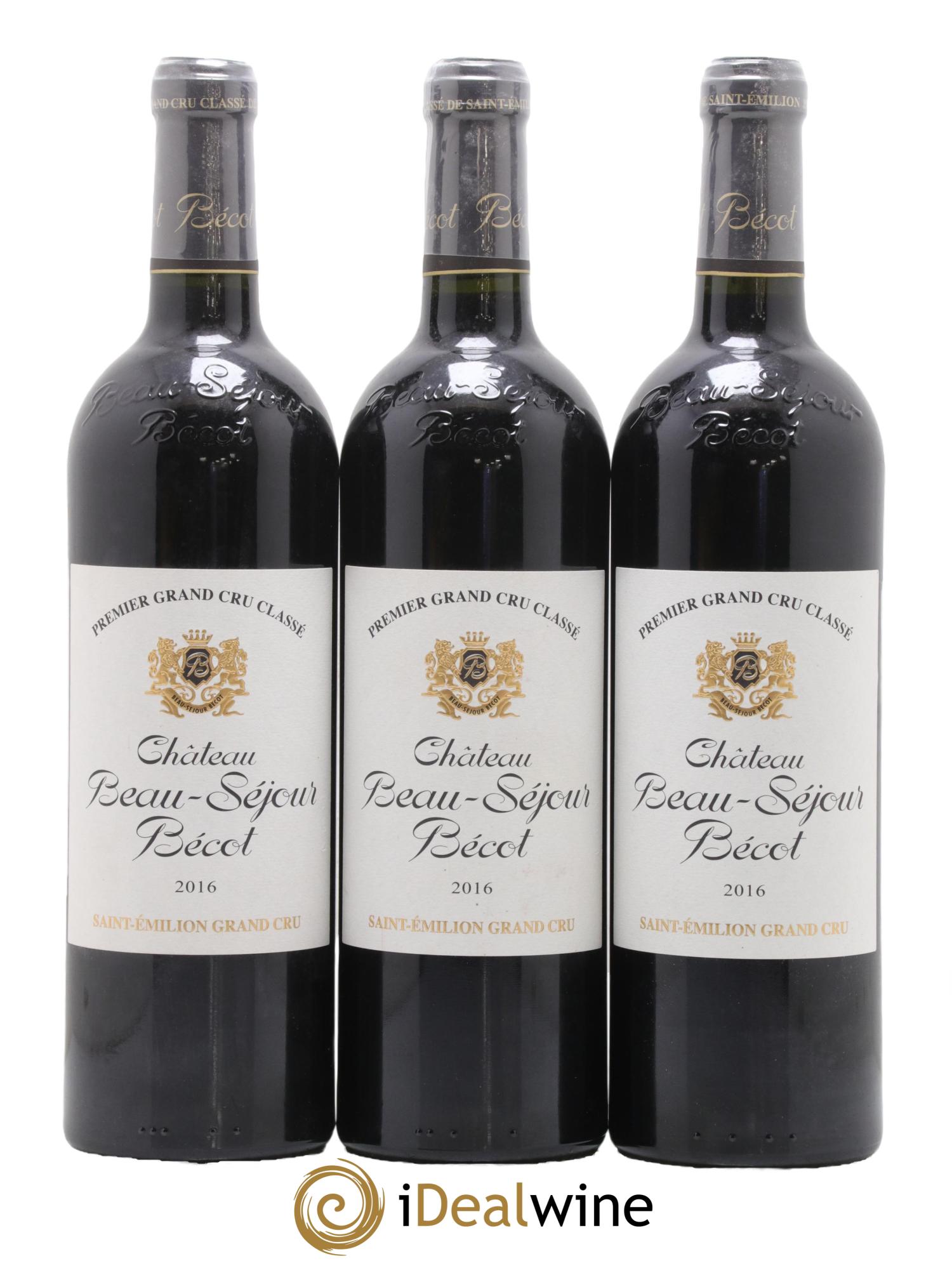 Château Beau-Séjour Bécot 1er Grand Cru Classé B 2016 - Lot de 12 bouteilles - 1