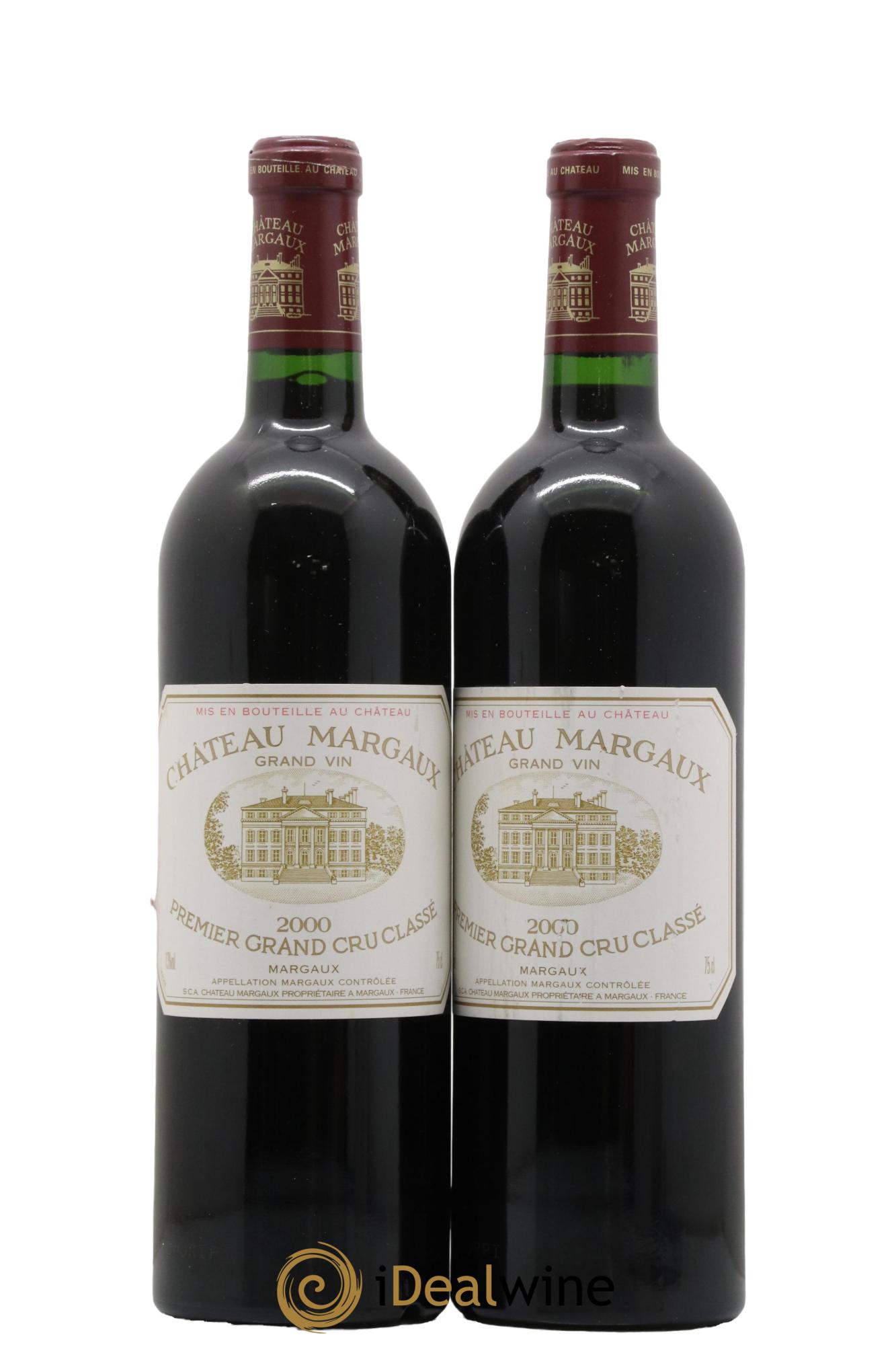 Château Margaux 1er Grand Cru Classé 2000 - Lot de 2 bouteilles - 0