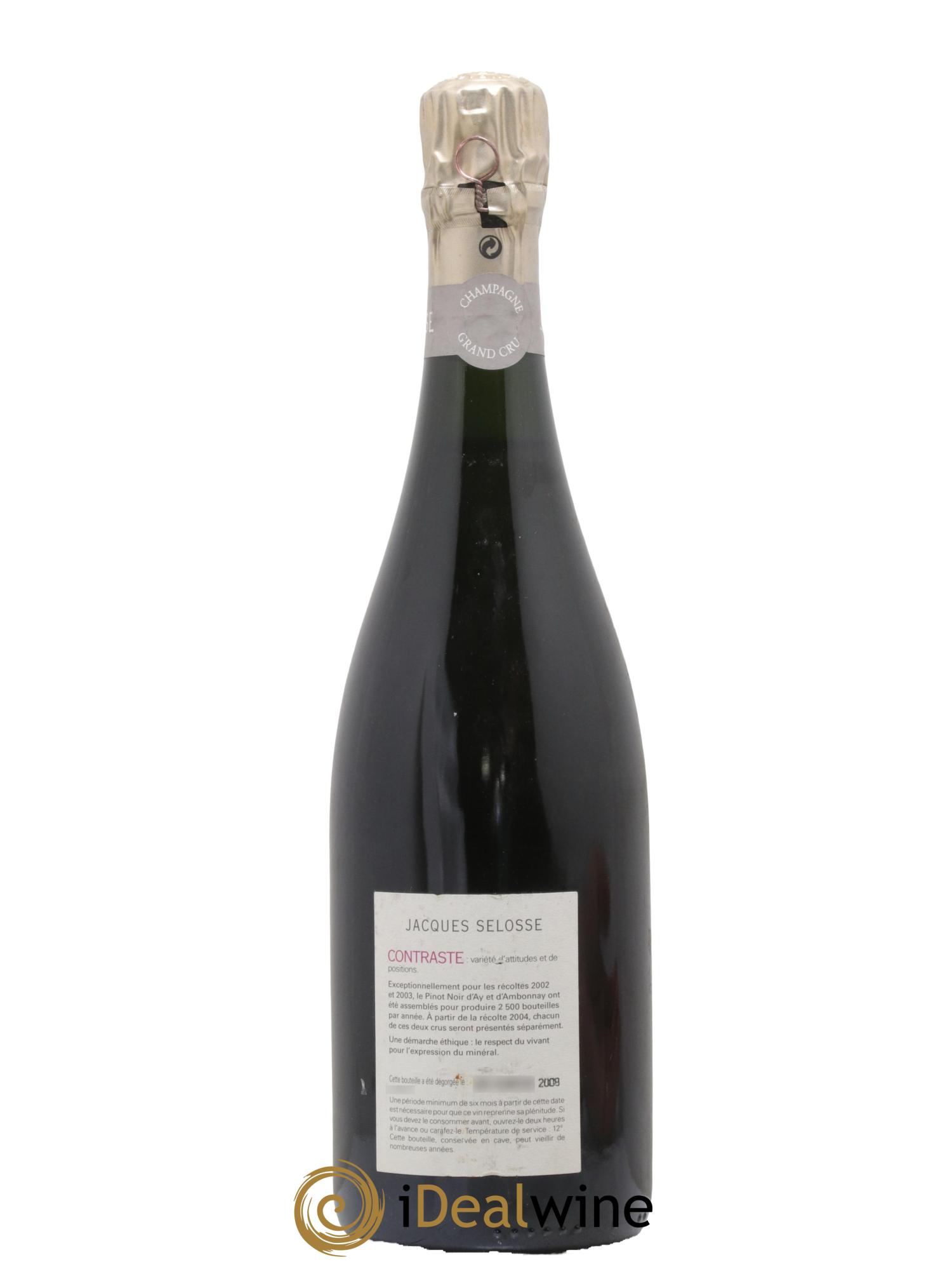 Contraste Blanc de Noirs Grand Cru Brut Jacques Selosse - Posten von 1 Flasche - 1