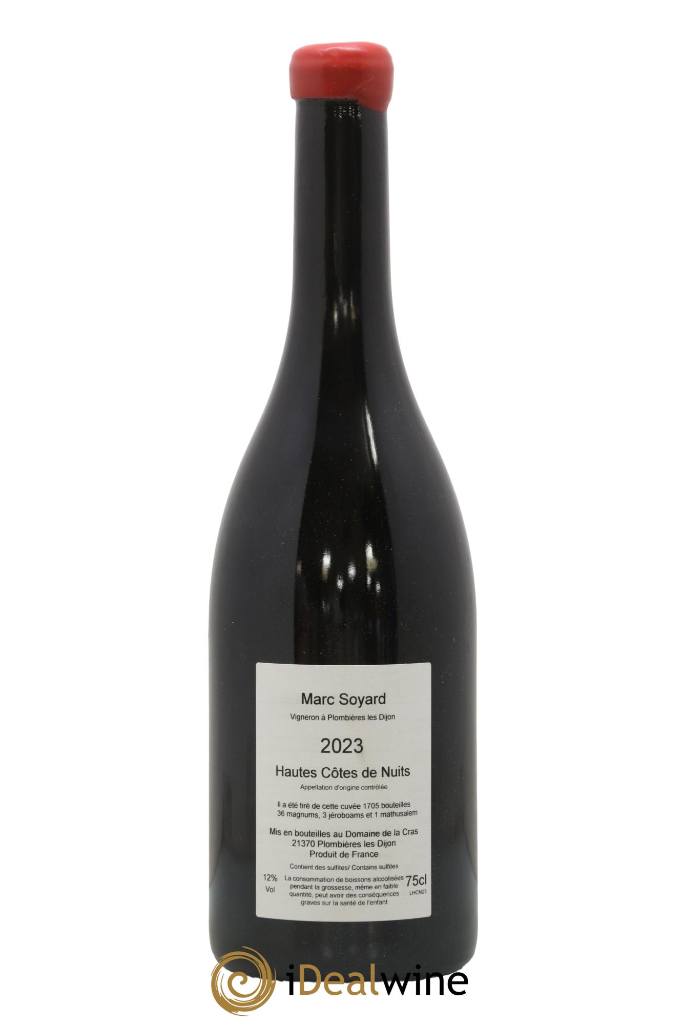 Hautes-Côtes de Nuits Domaine de la Cras - Marc Soyard 2023 - Lot de 1 bouteille - 1