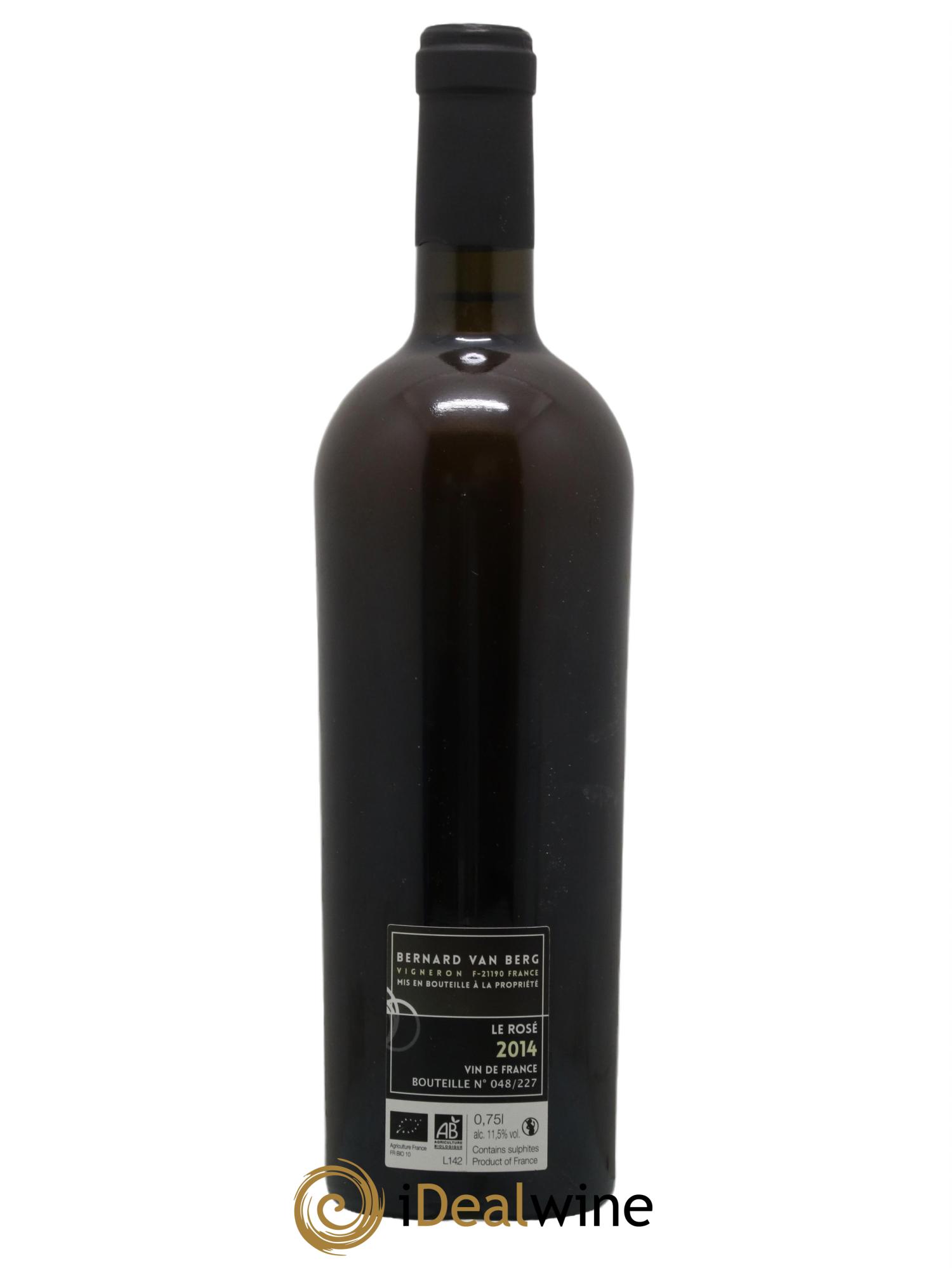 Bourgogne Le vin Le Plus Simplement En Busigny Bernard Van Berg Le Rosé Le Vin Le Plus Simplement Van Berg 2014 - Lot de 1 bouteille - 1