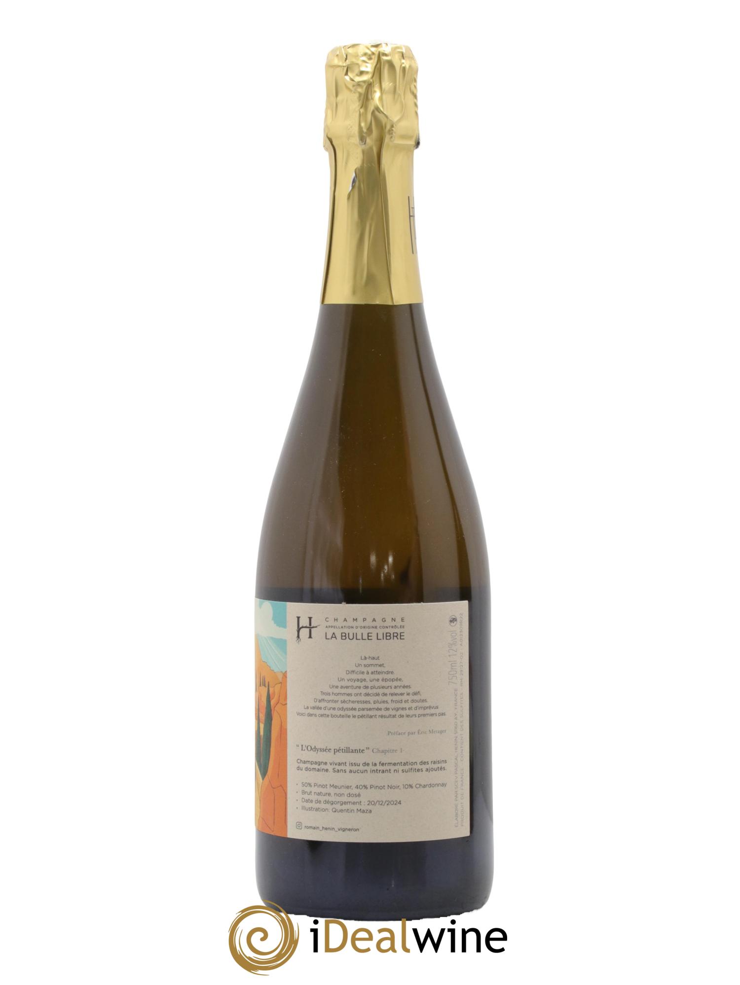 Champagne Odyssée petillante Chapitre 1 Romain Henin - Lot de 1 bouteille - 1