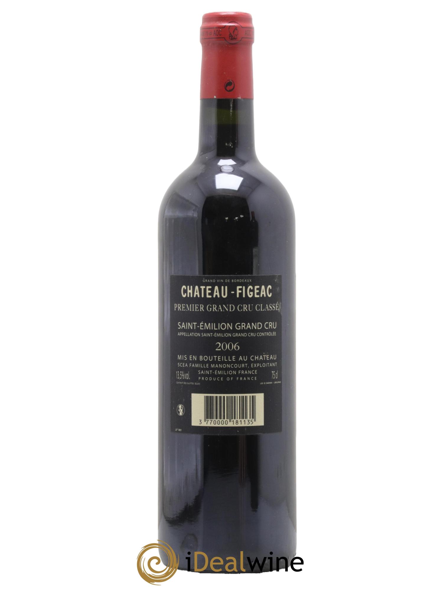 Château Figeac 1er Grand Cru Classé A 2006 - Lotto di 1 bottiglia - 1