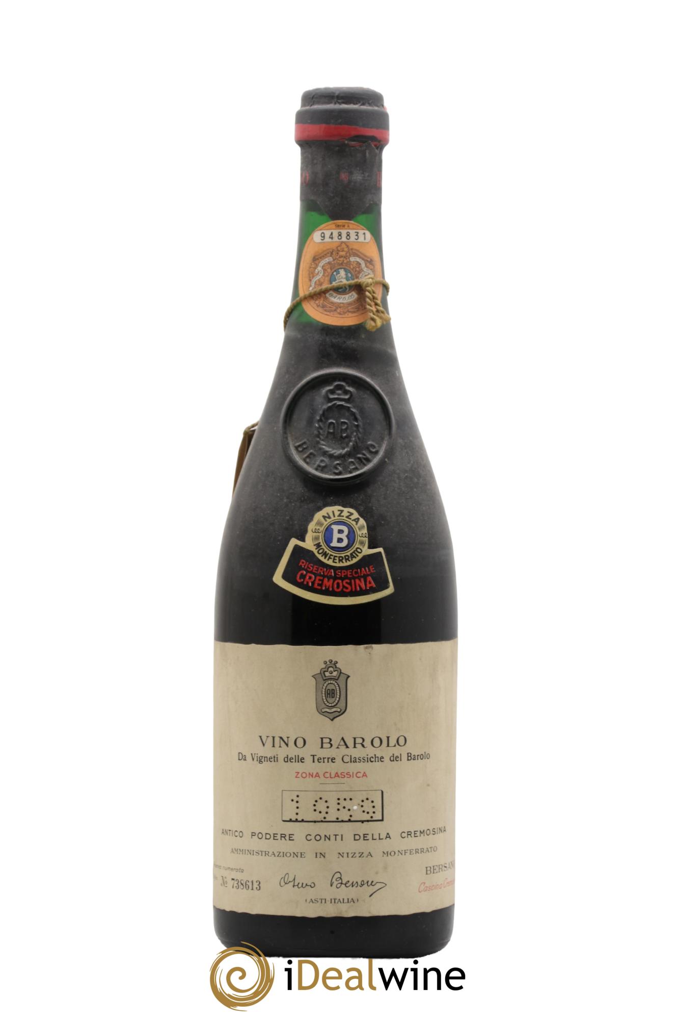 Barolo Podere Conti della Cremosina 1959 - Lot de 1 bouteille - 0