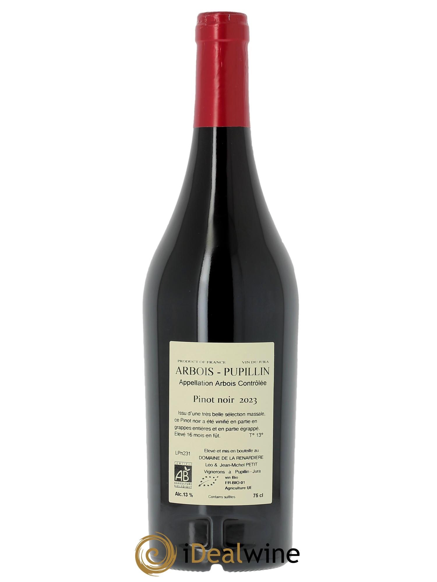 Arbois Pinot Noir Domaine de la Renardière  2023 - Lot de 1 bouteille - 1