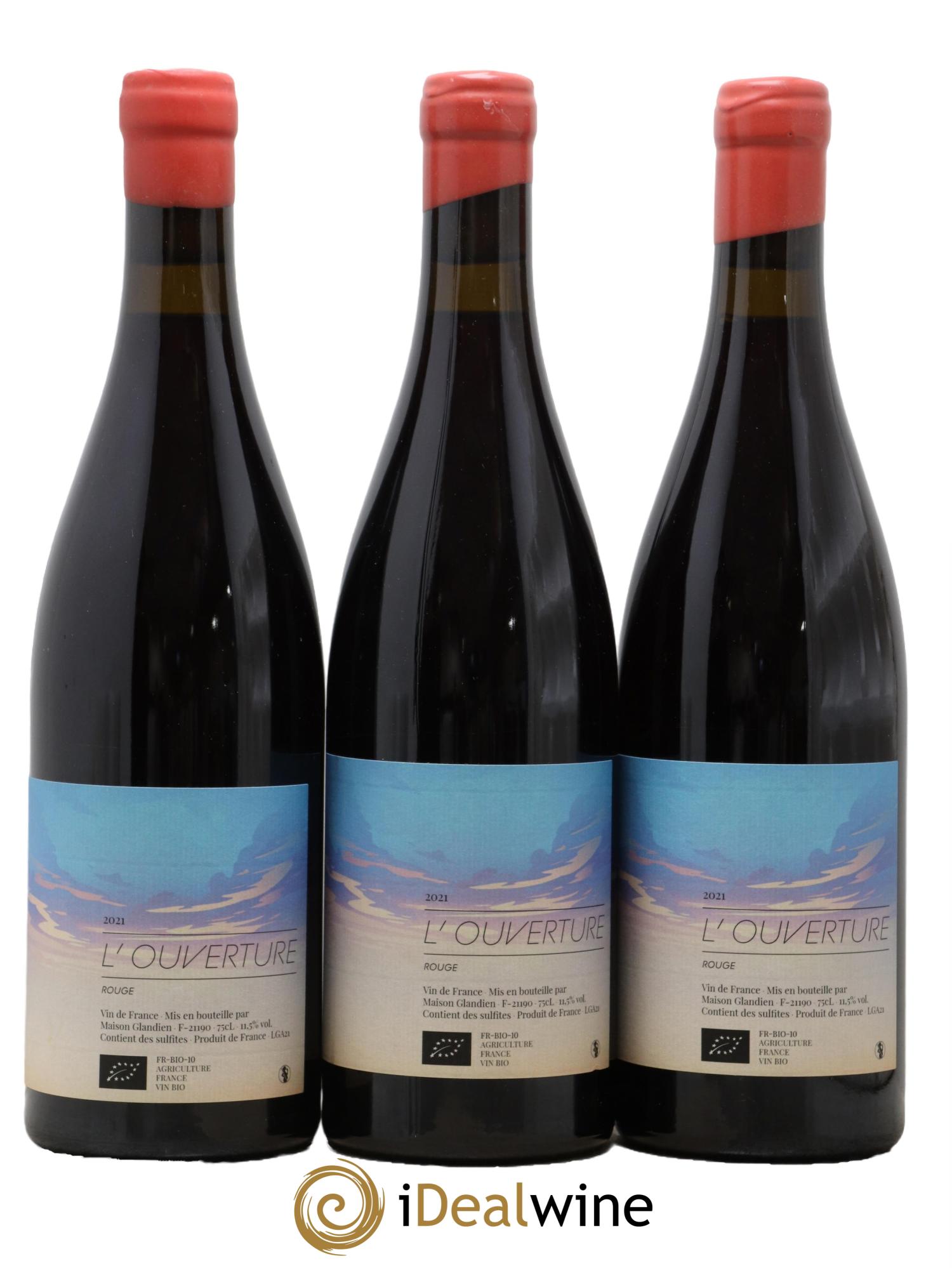 Vin de France L'Ouverture Maison Glandien 2021 - Lot de 3 bouteilles - 0