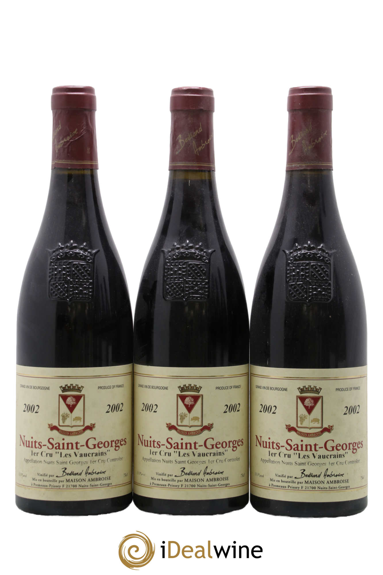 Nuits-Saint-Georges 1er Cru Les Vaucrains Bertrand Ambroise 2002 - Lot de 3 bouteilles - 0