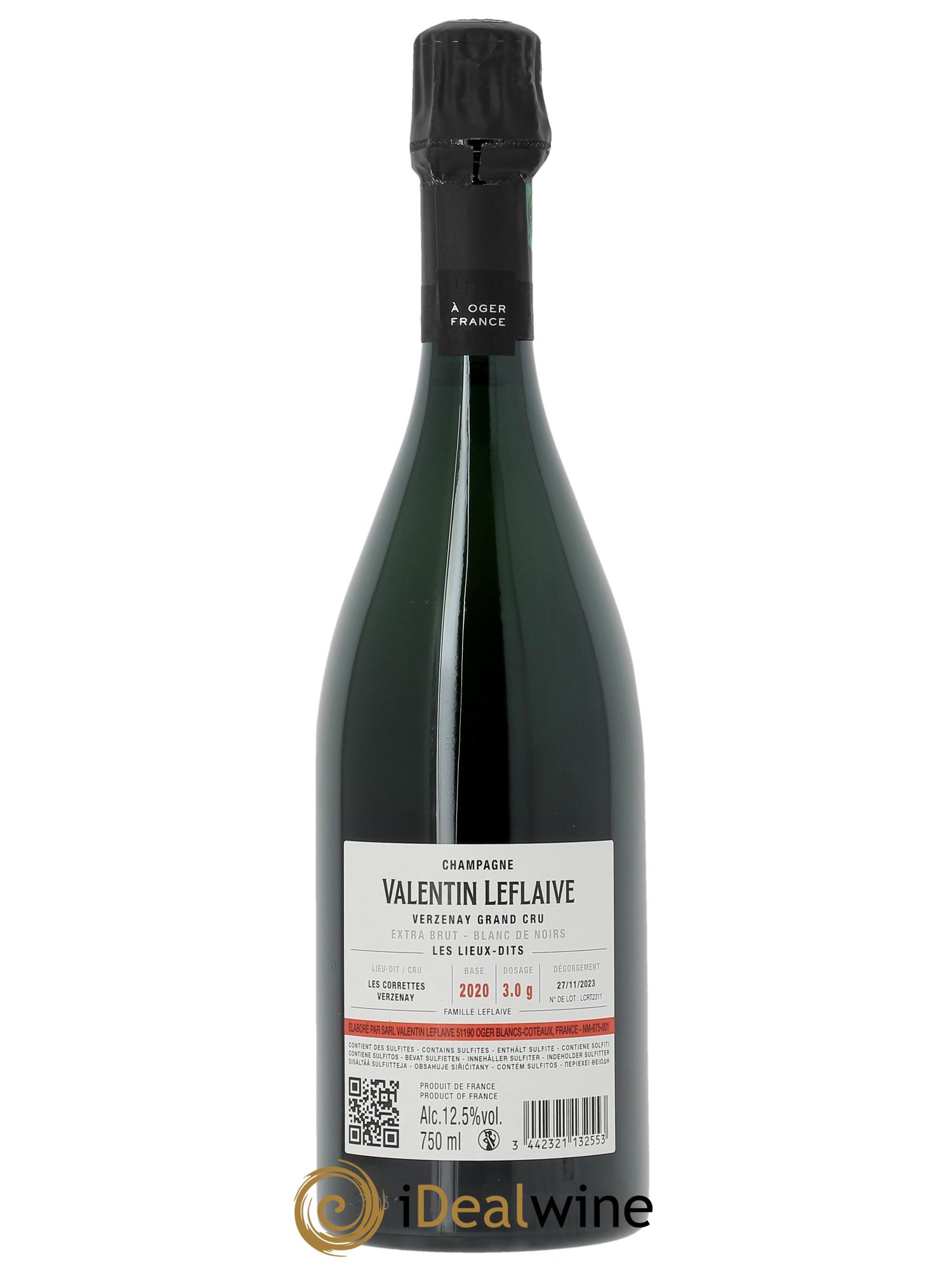 Verzenay Les Corettes Grand Cru Blanc de Noirs Extra-Brut Valetin Leflaive  - Lotto di 1 bottiglia - 1