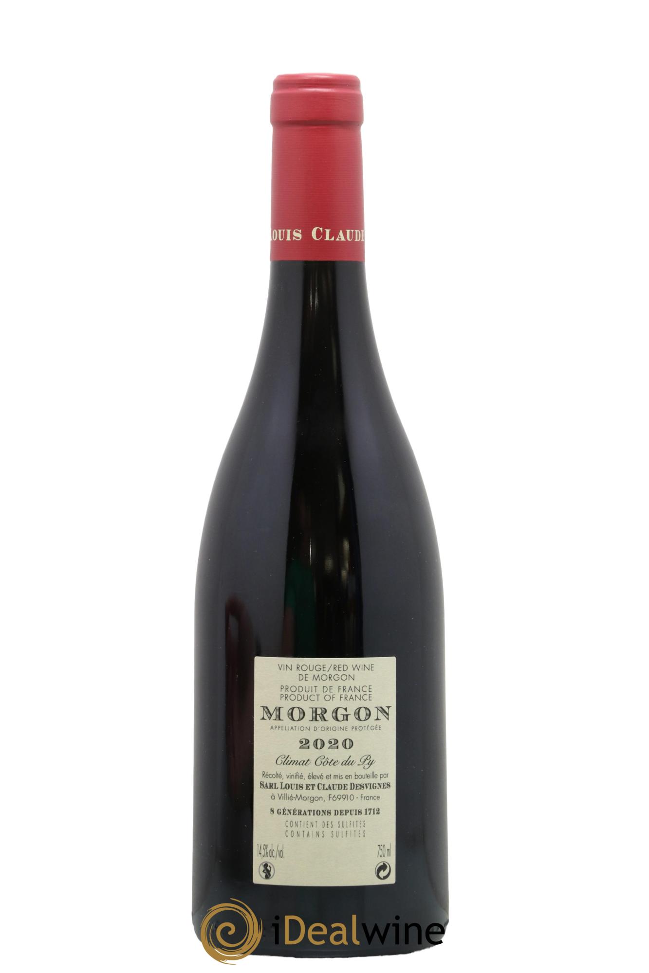 Morgon Côte du Py Louis-Claude Desvignes 2020 - Lot de 1 bouteille - 1