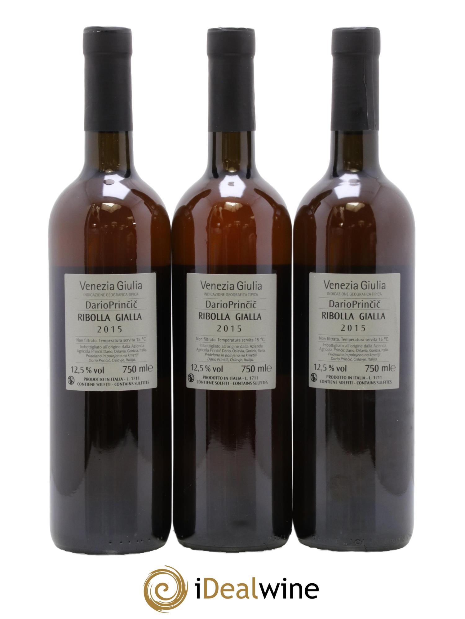 IGT Venezia Giulia Ribolla Gialla Princic 2015 - Lotto di 3 bottiglie - 1