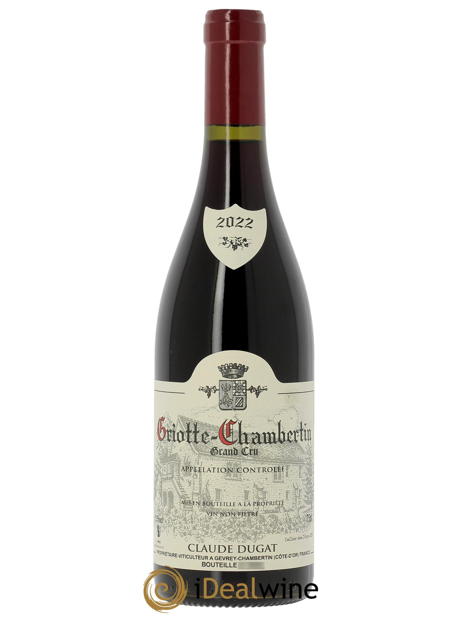 Griotte-Chambertin Grand Cru Claude Dugat  2022 - Lot de 1 bouteille - 0