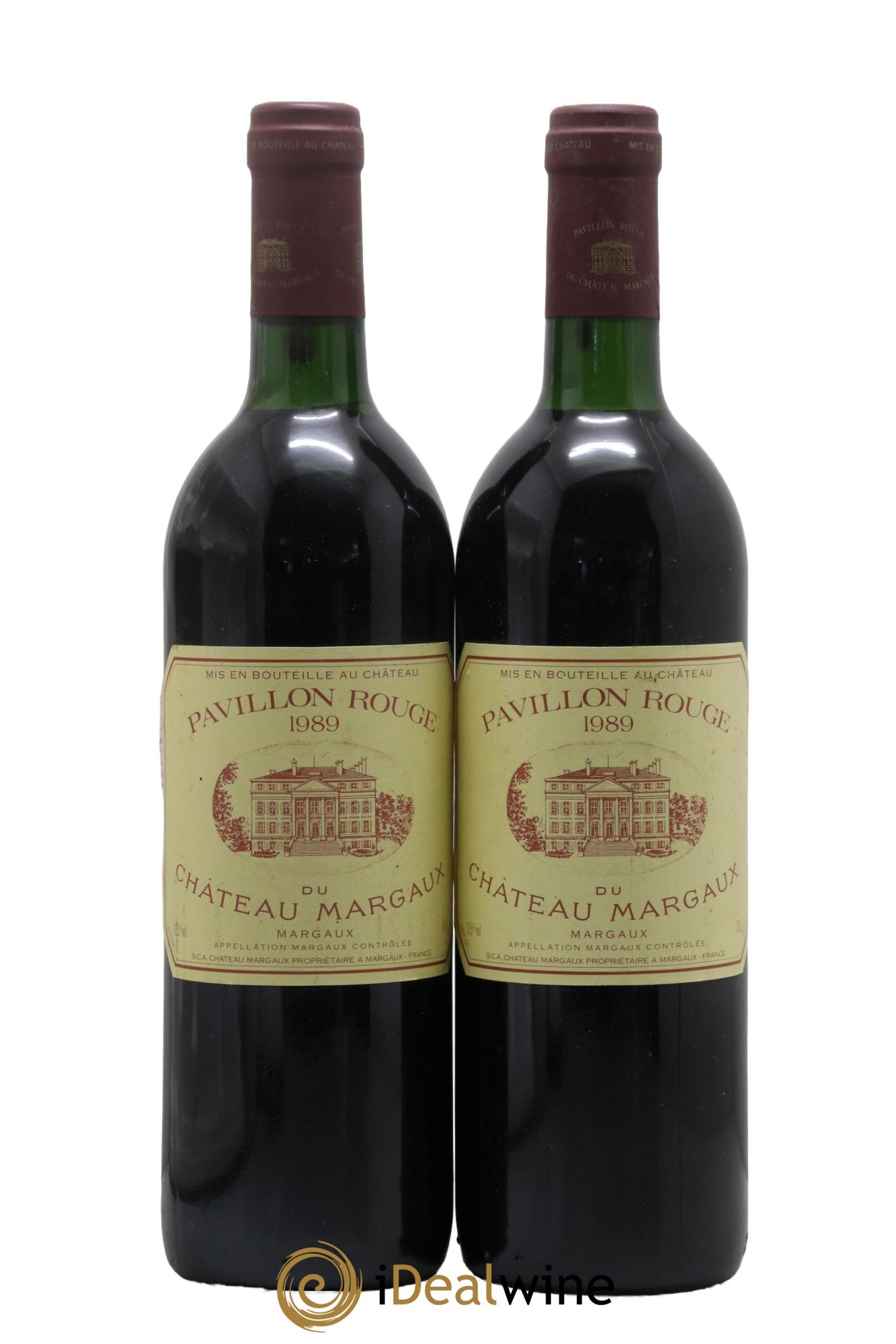 Pavillon Rouge du Château Margaux Second Vin  1989 - Posten von 2 Flaschen - 0