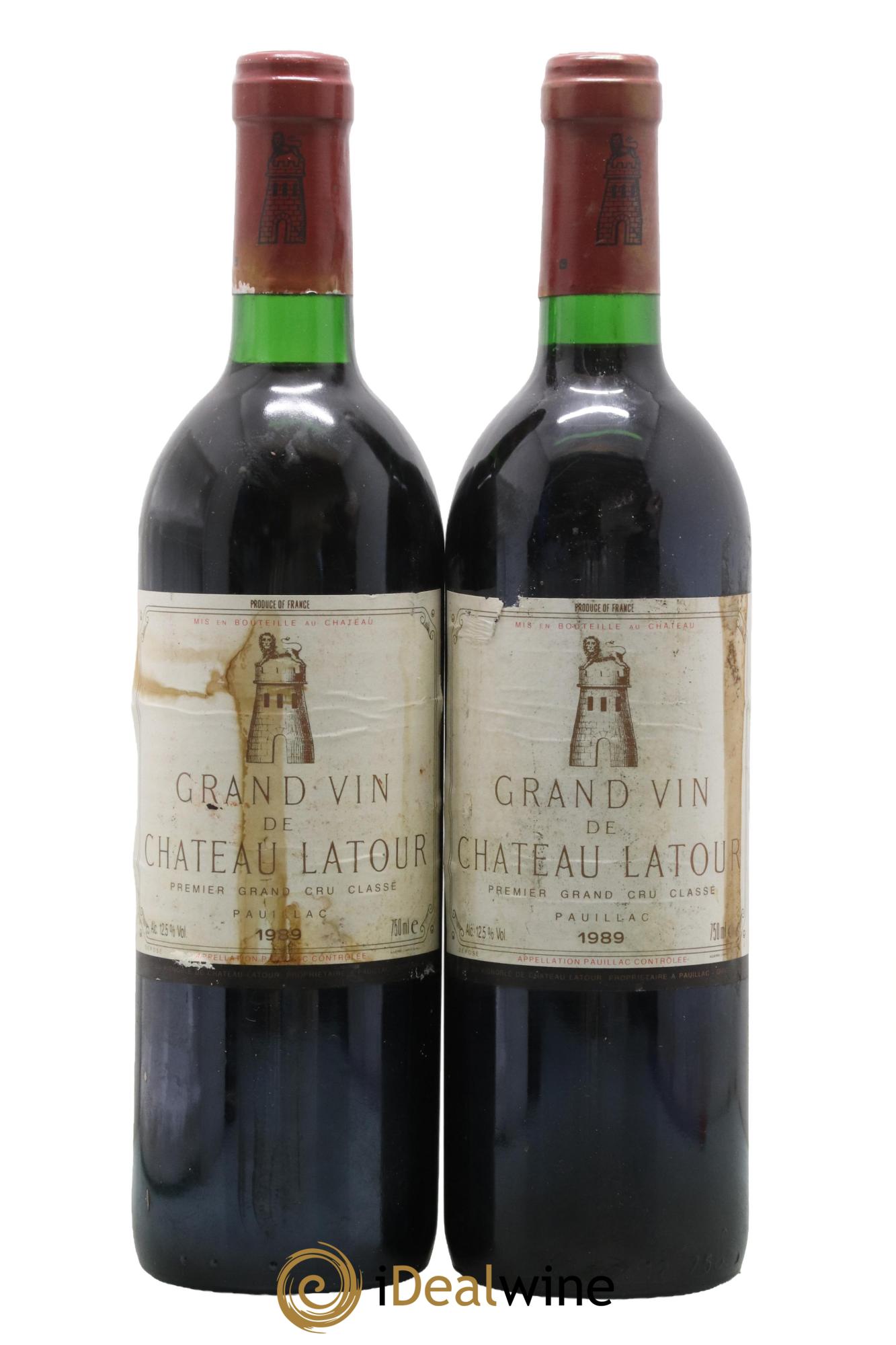 Château Latour 1er Grand Cru Classé 1989 - Lot de 2 bouteilles - 0