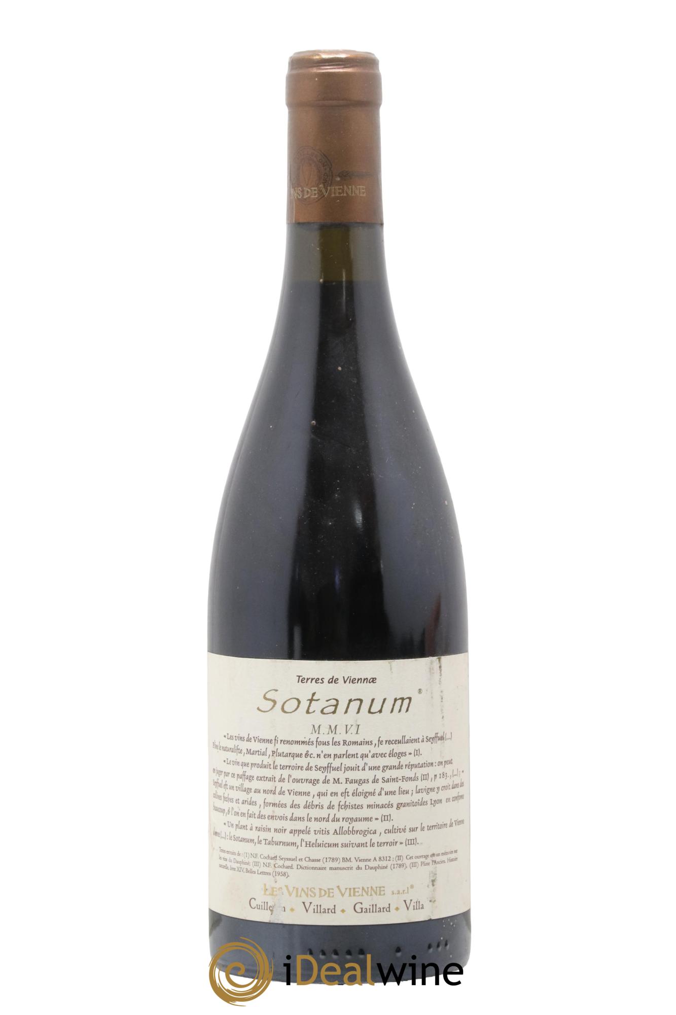 Collines Rhodaniennes Sotanum Les Vins de Vienne 2006 - Lot de 1 bouteille - 0