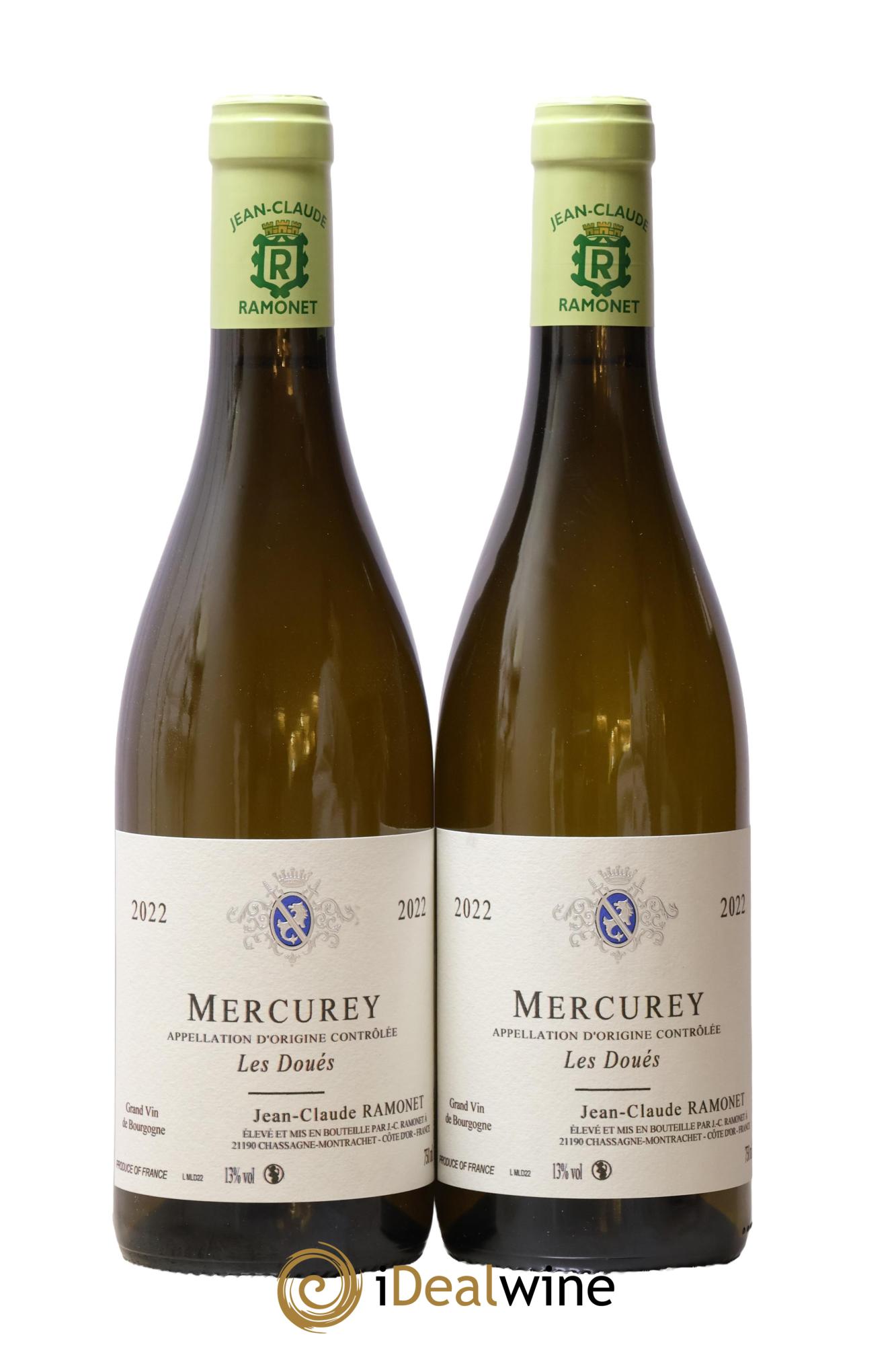 Mercurey Les Doués Jean-Claude Ramonet 2022 - Lot de 2 bouteilles - 0
