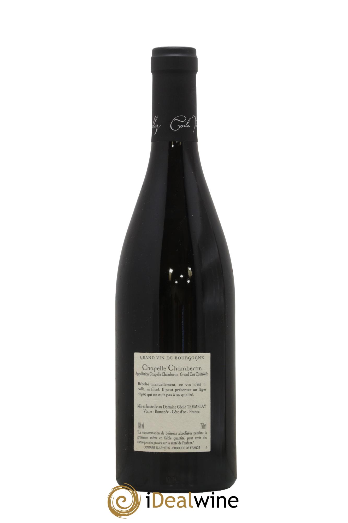 Chapelle-Chambertin Grand Cru Cécile Tremblay 2019 - Lote de 1 botella - 1