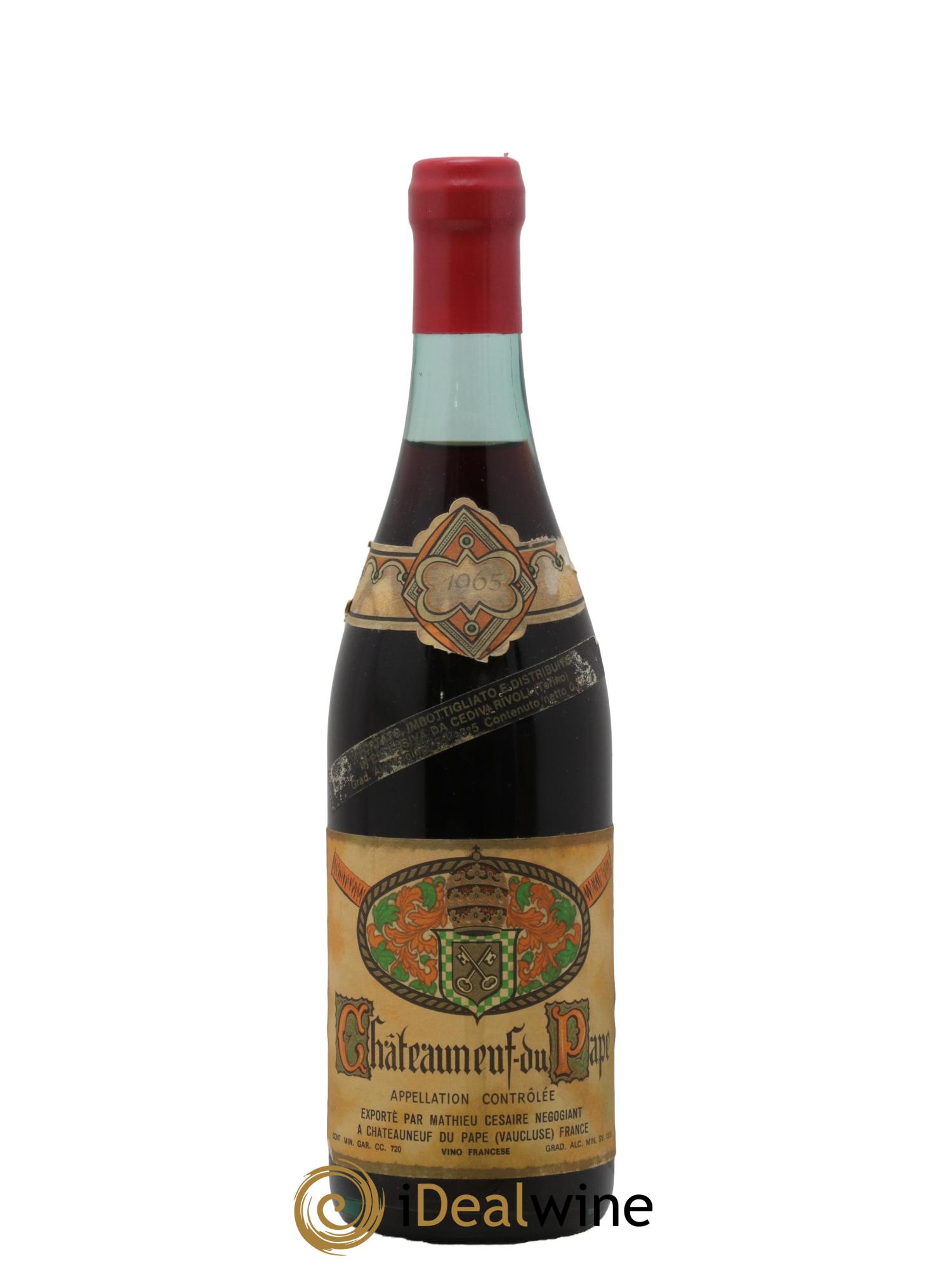 Châteauneuf-du-Pape Mathieu Cesaire 1965 - Lot de 1 bouteille - 0